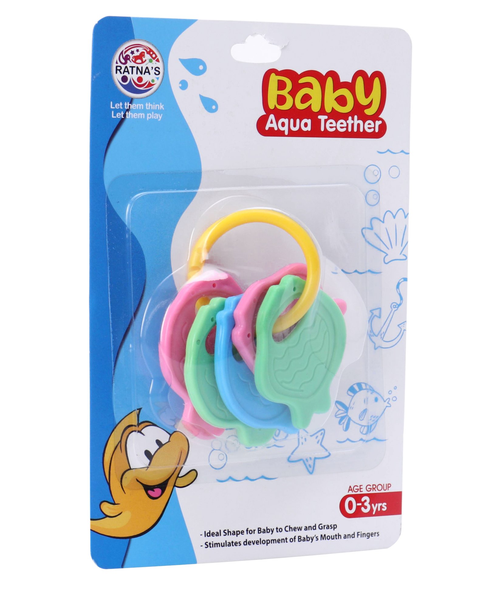 Ratnas Baby Aqua Teether Fish Shaped - Multicolor-image-19