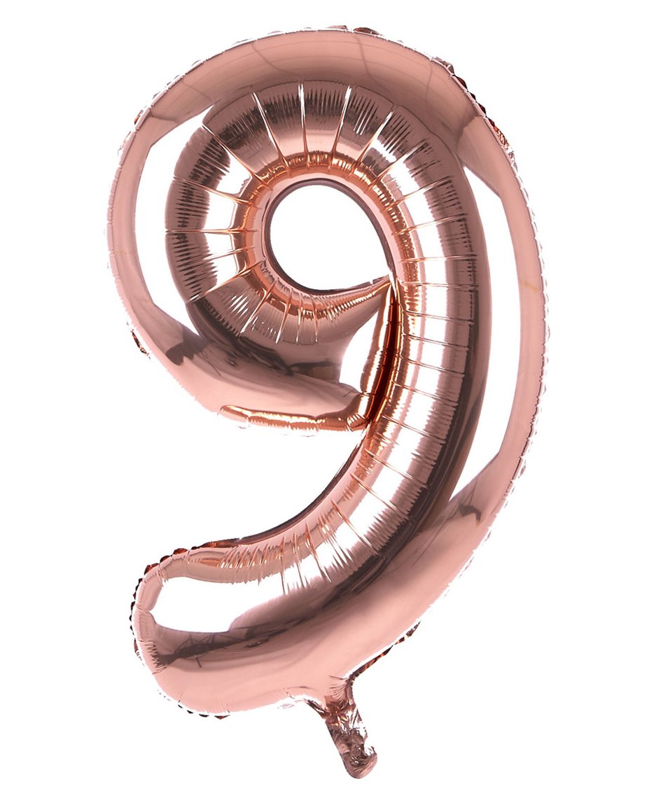 Shopperskart 16 Inch Number Nine Foil Balloon - Pink-image-4