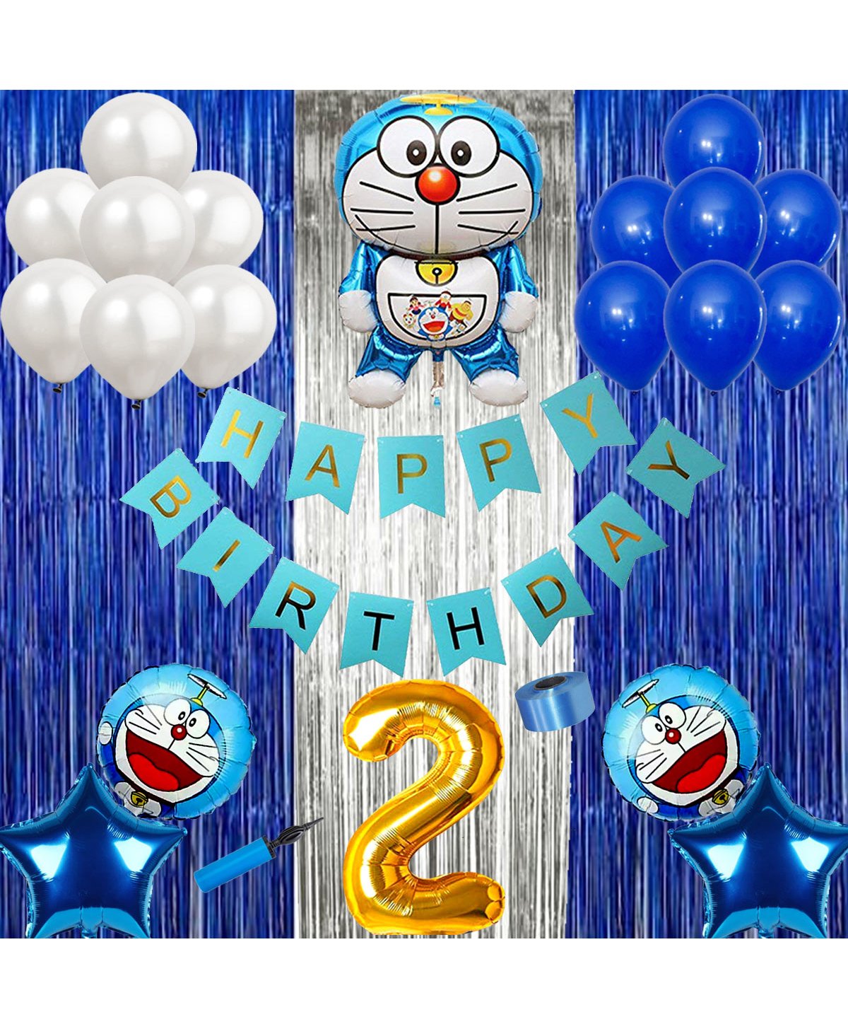 Shopperskart Cartoon Theme 2nd Birthday Decoration Kit - Pack of 74 Online  in India, Buy at Best Price from  - 8726249