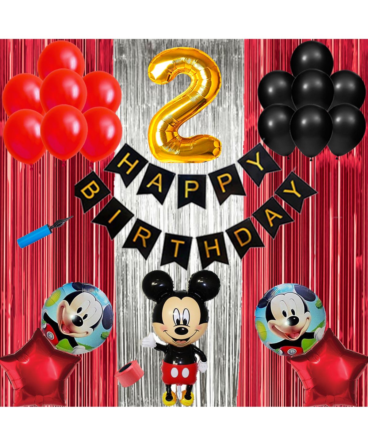 Shopperskart Cartoon Theme 2nd Birthday Decoration Kit - Pack of 74 Online  in India, Buy at Best Price from  - 8726252