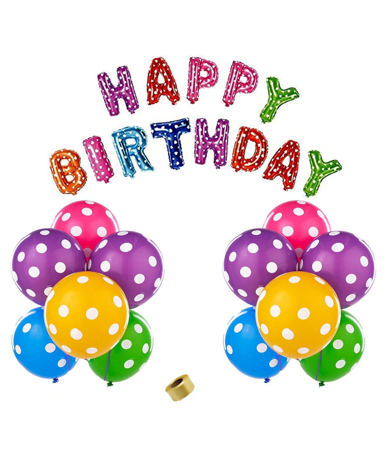Shopperskart Birthday Combo Balloon Set Multicolor - Pack of 44-image-10