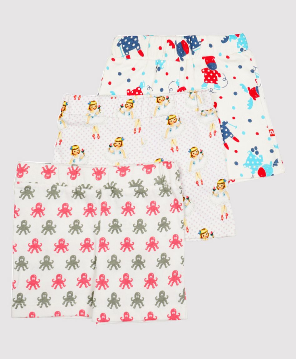 Nino Bambino 100% Organic Cotton Assorted Print Pack Of 3 Shorts - Multi Color-image-26
