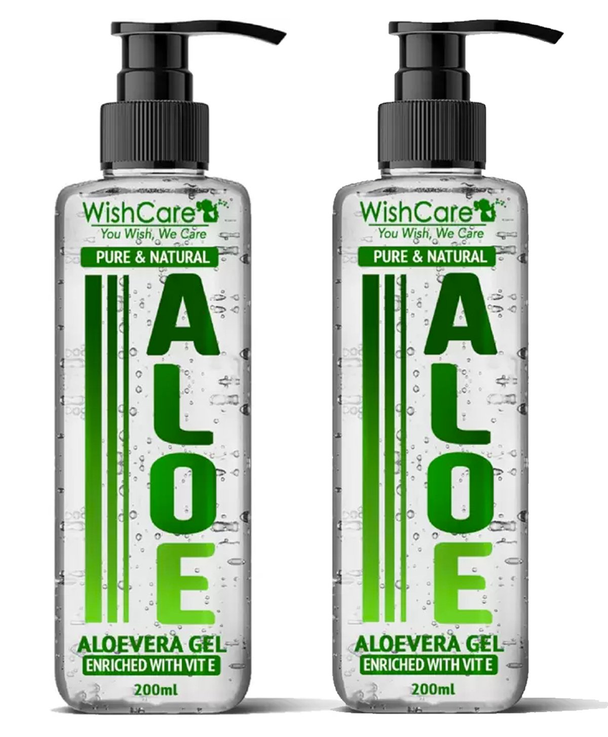 WishCare Aloe Vera Multipurpose Gel For Skin and Hair Care - 200 ml each  Online in India, Buy at Best Price from  - 8738282