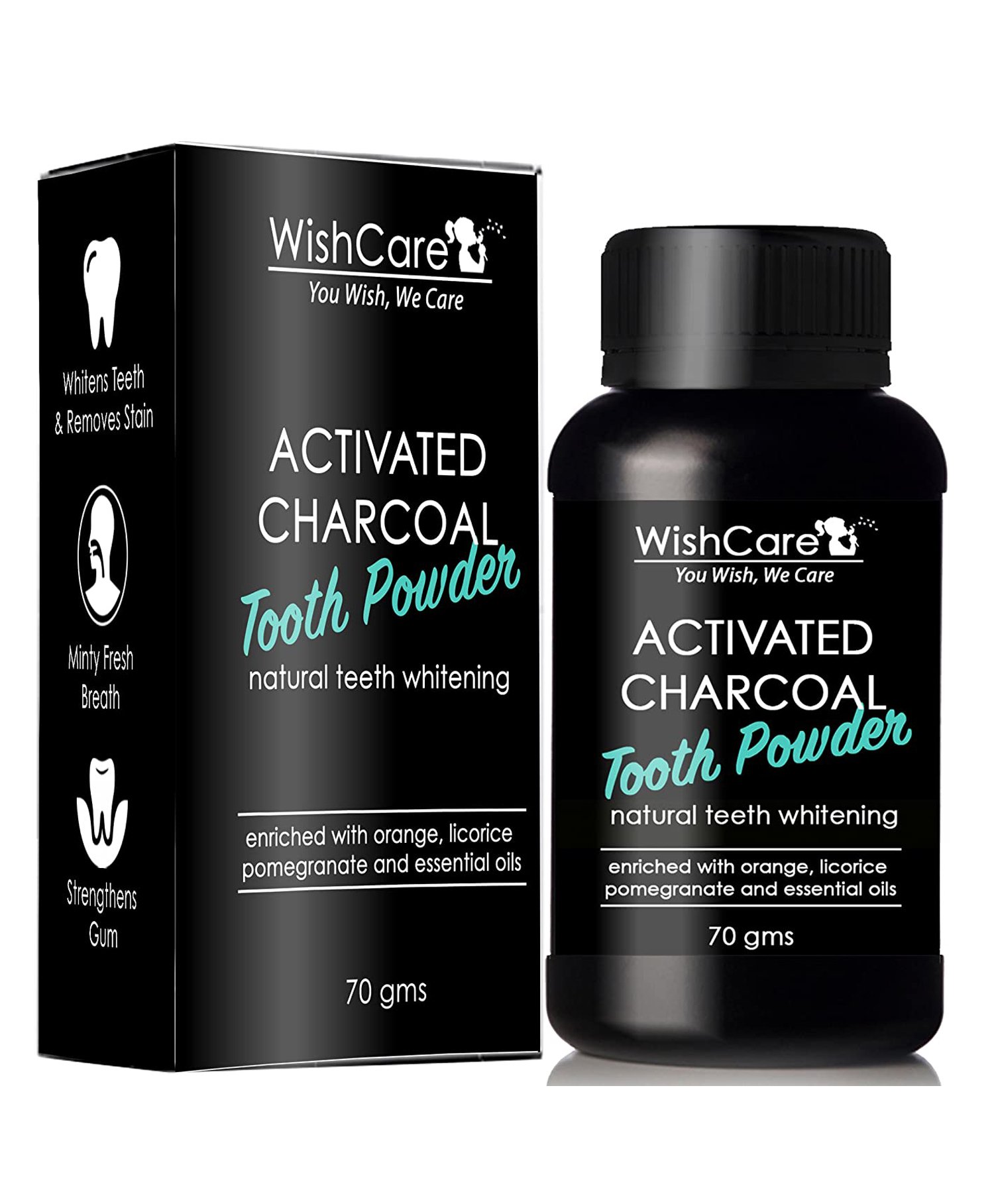 wishcare activated charcoal tooth powder