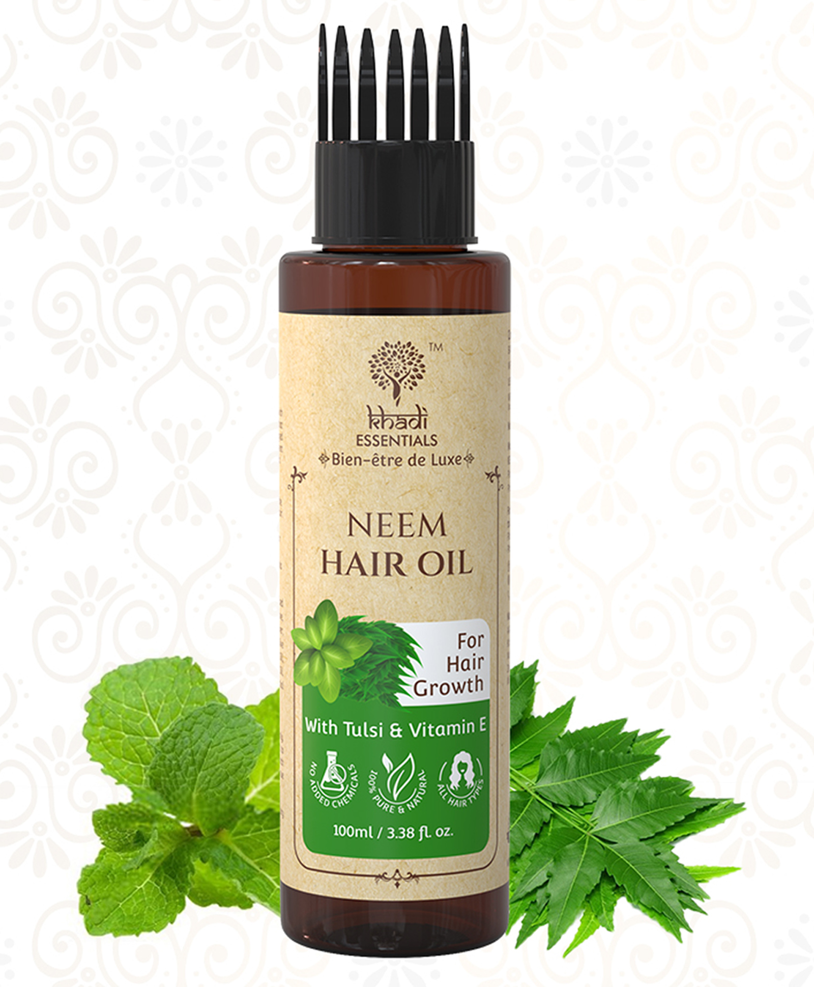 Khadi Essentials Methi Hair Oil with Neem Tea Tree - 200 ml Online in  India, Buy at Best Price from  - 8738750