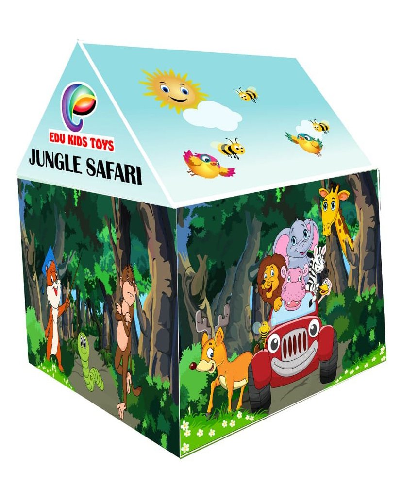 edu kids toys Edu Kids Jungle Safari Camp Tent House - (Color And Print May Vary)-picture-28