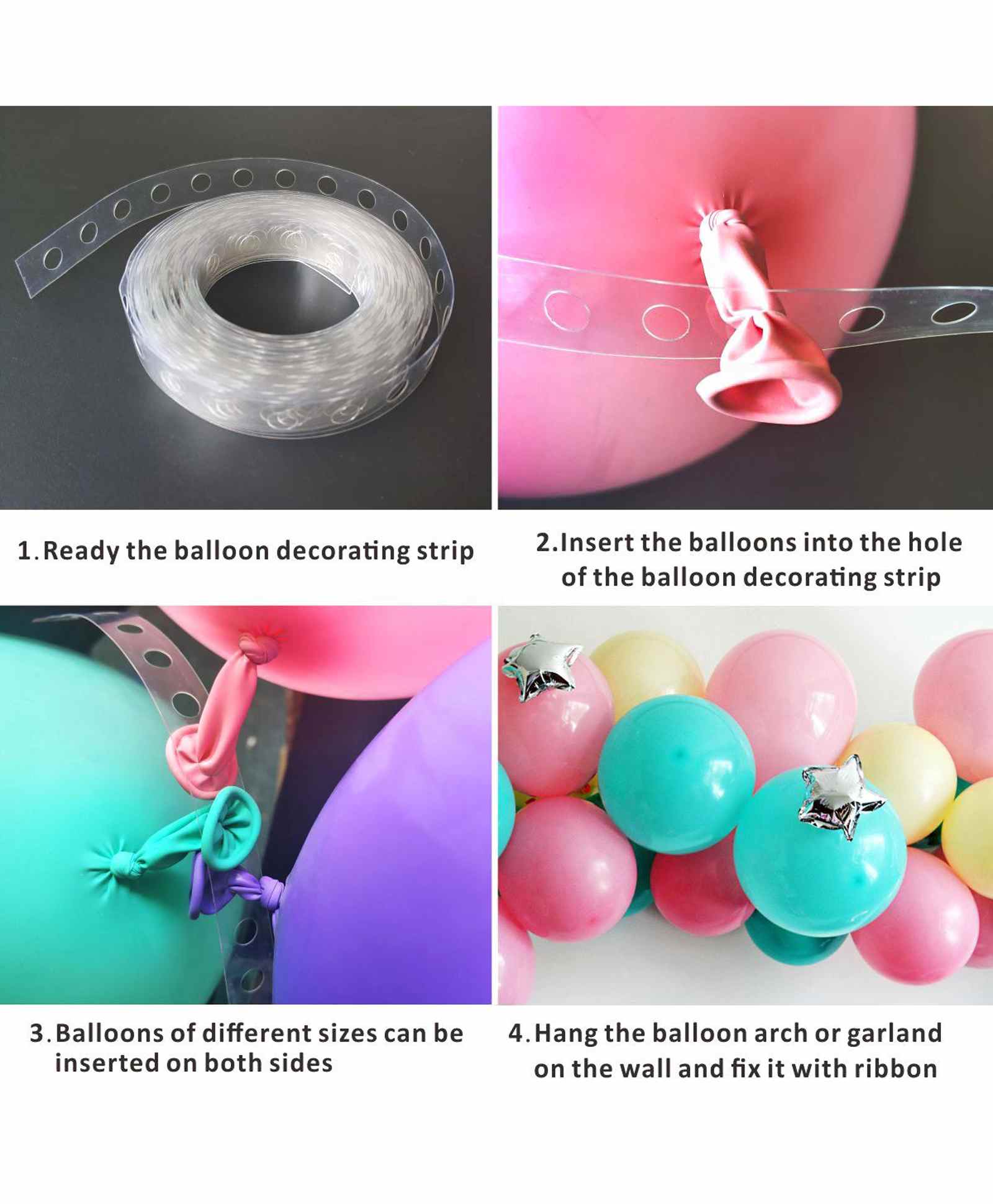 Как сделать ленту с шарами