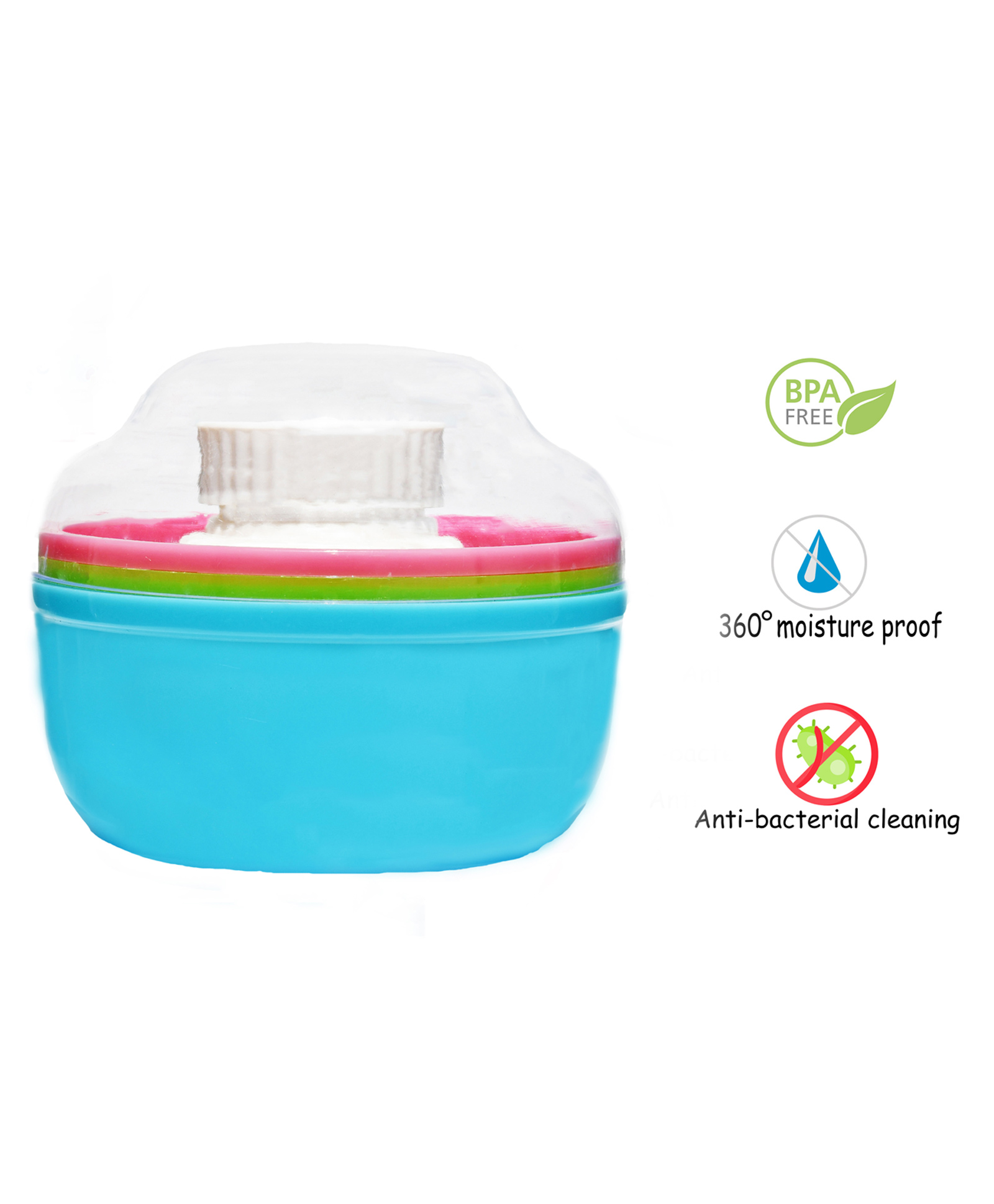 The Little Lookers Portable Powder Puff with Box Holder Container - Blue-image-37