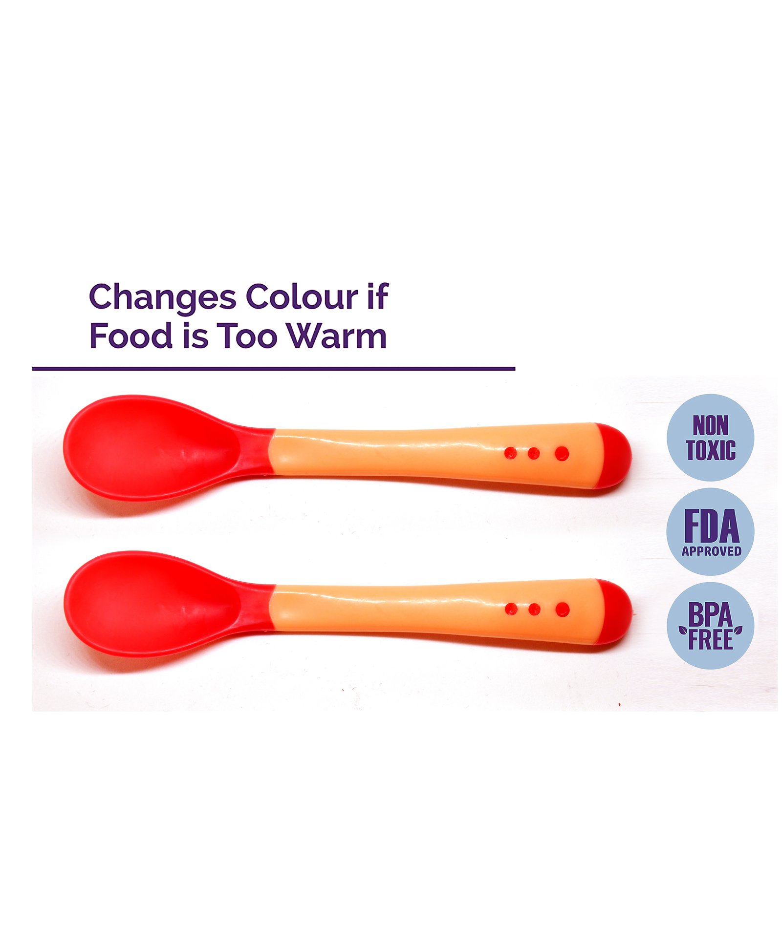The Little Lookers Temperature Sensing Spoon Pack of 2 - Red-picture-22