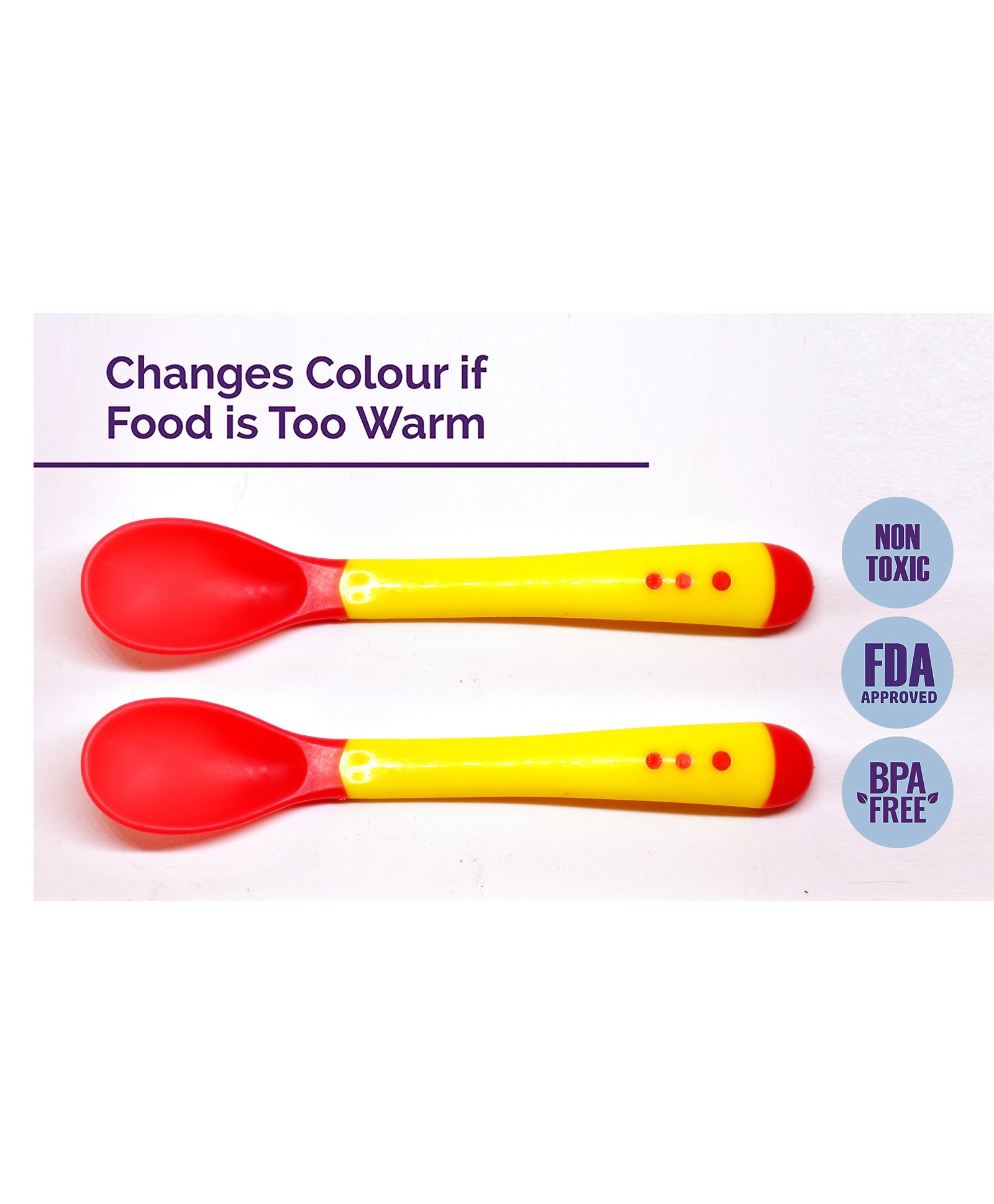 The Little Lookers Temperature Sensing Spoon Pack of 2 - Yellow-picture-24