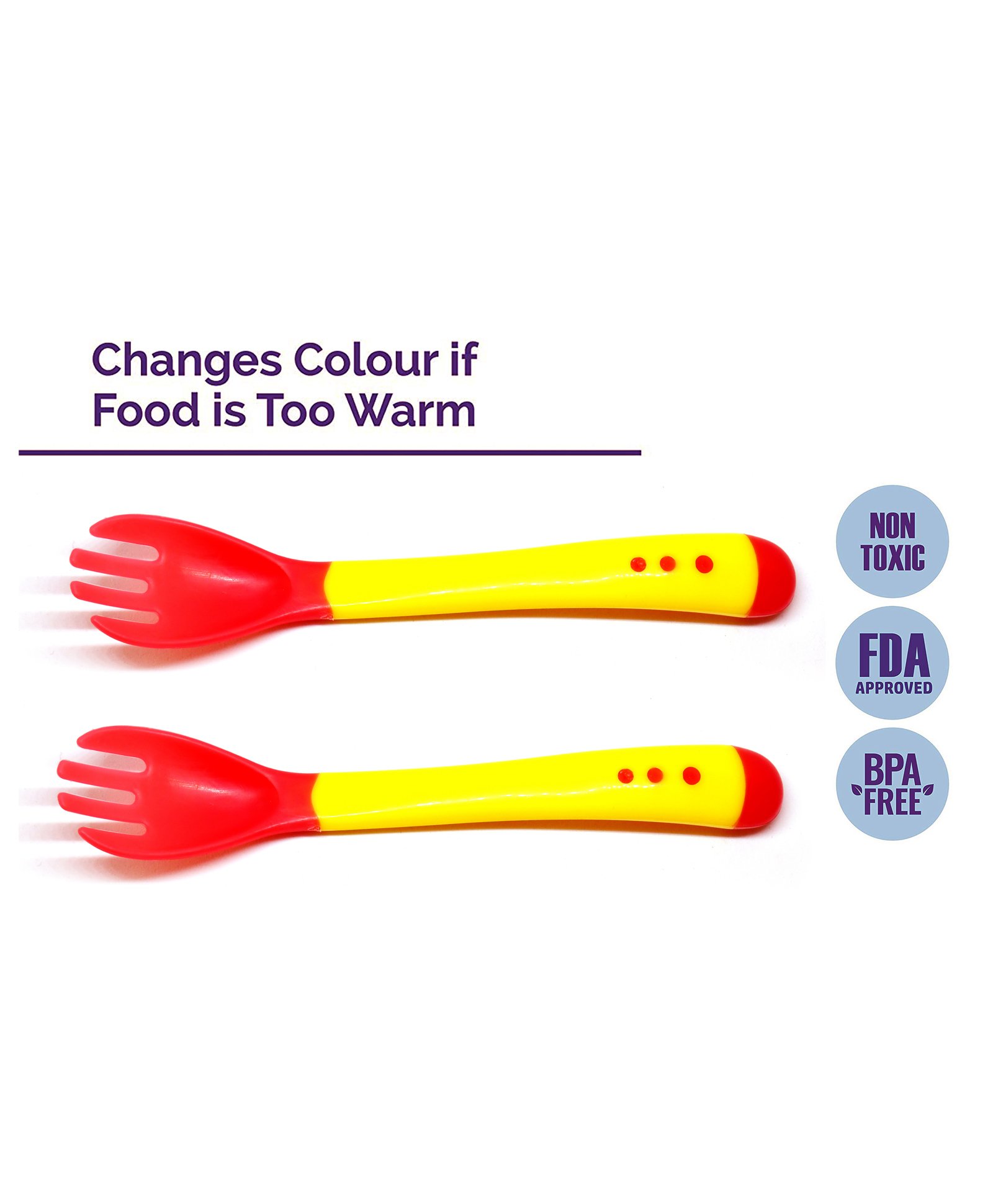 The Little Lookers Temperature Sensing Fork Pack Of 2 - Yellow-picture-10