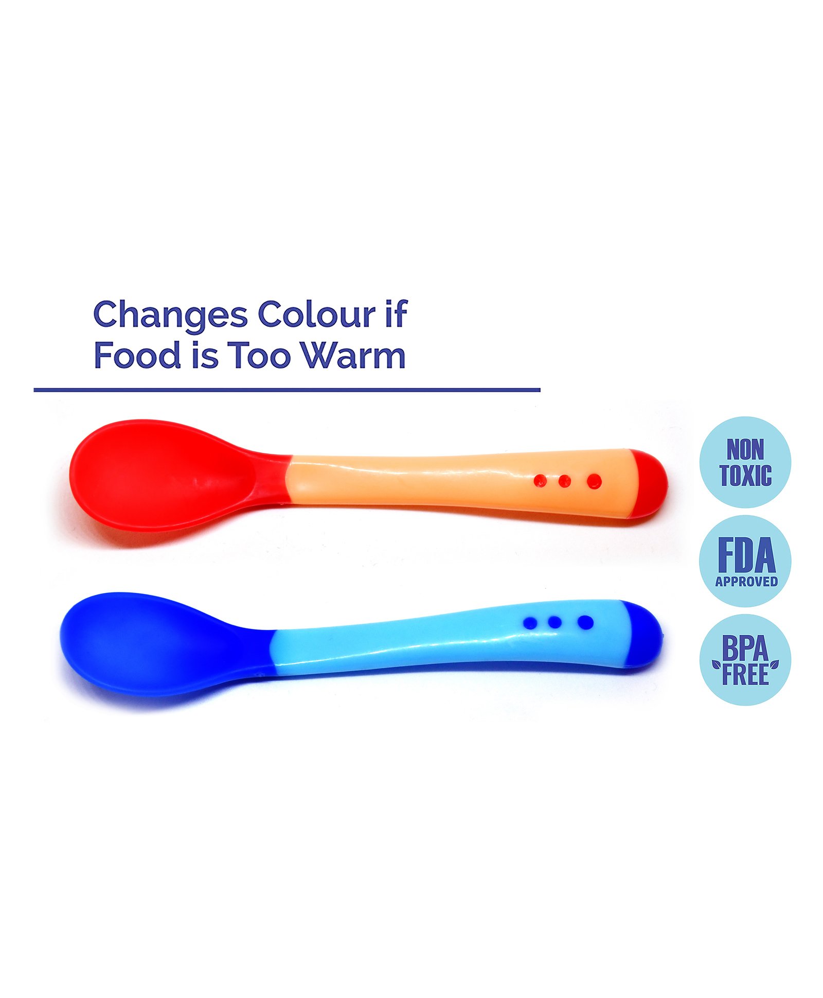 The Little Lookers Temperature Sensing Spoon Pack of 2 - Blue Red-picture-27