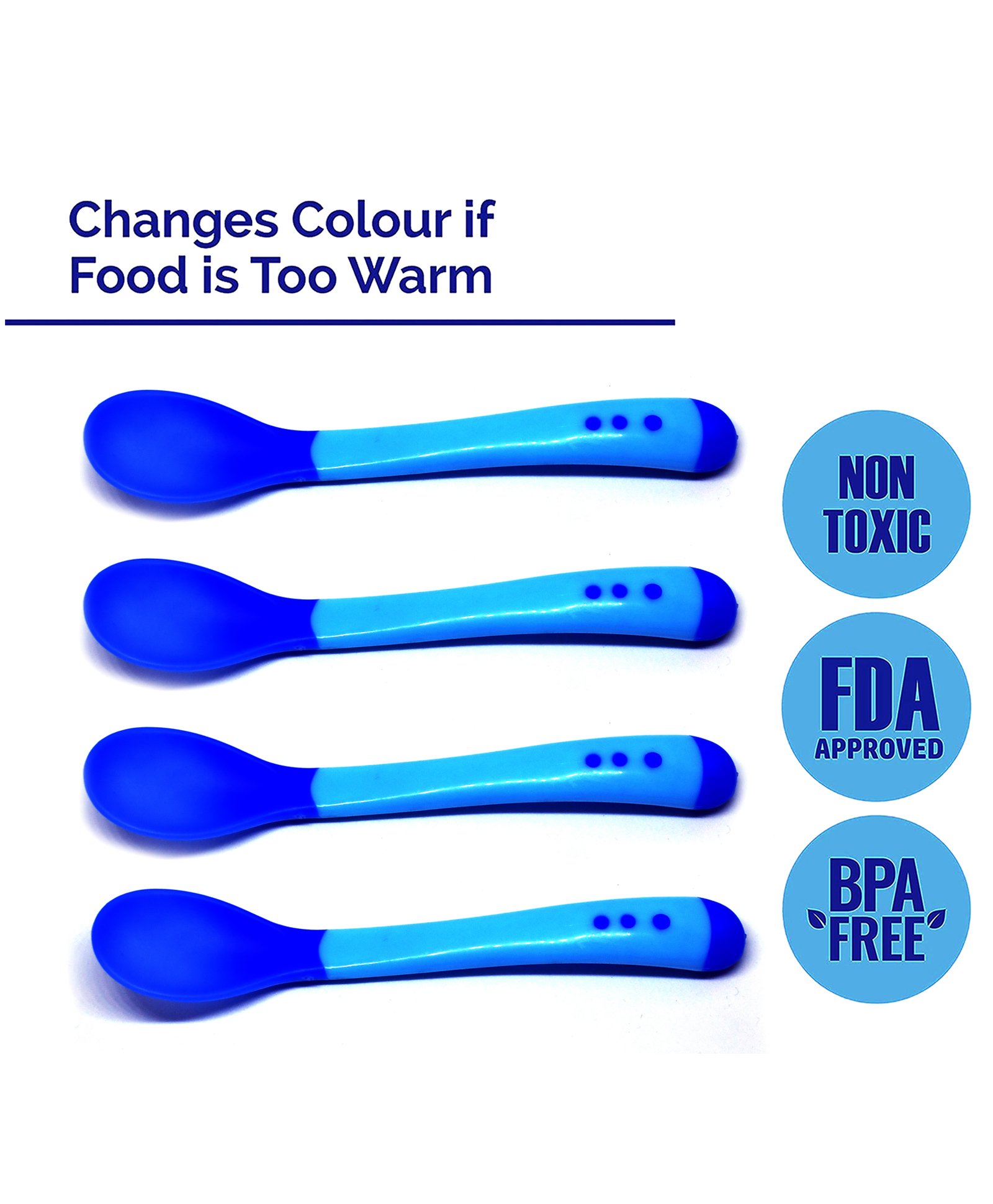 The Little Lookers Temperature Sensing Spoon Pack of 4 - Blue-picture-18