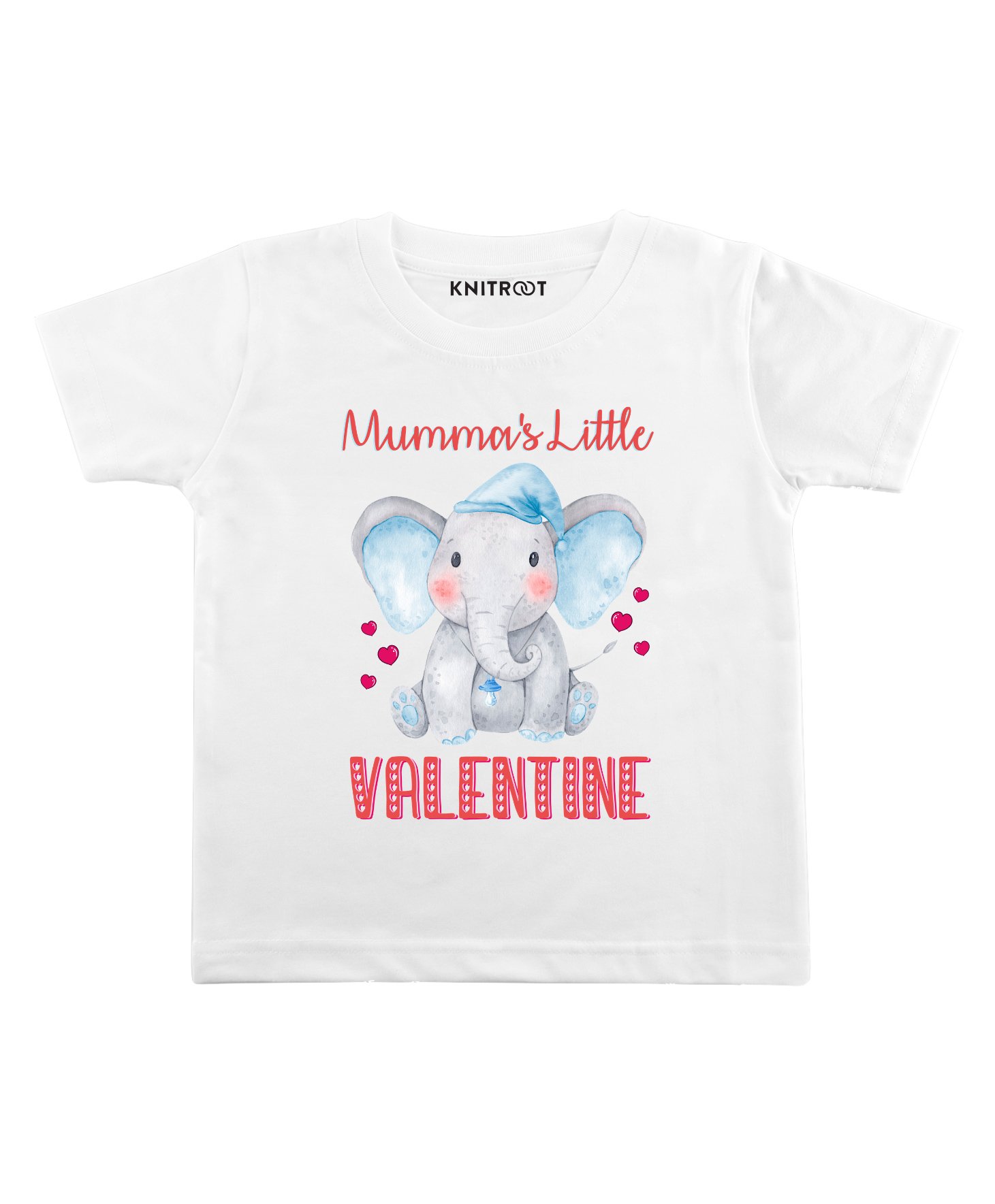 KNITROOT Mumma's Little Valentine Print Short Sleeves Tee - White-image-14