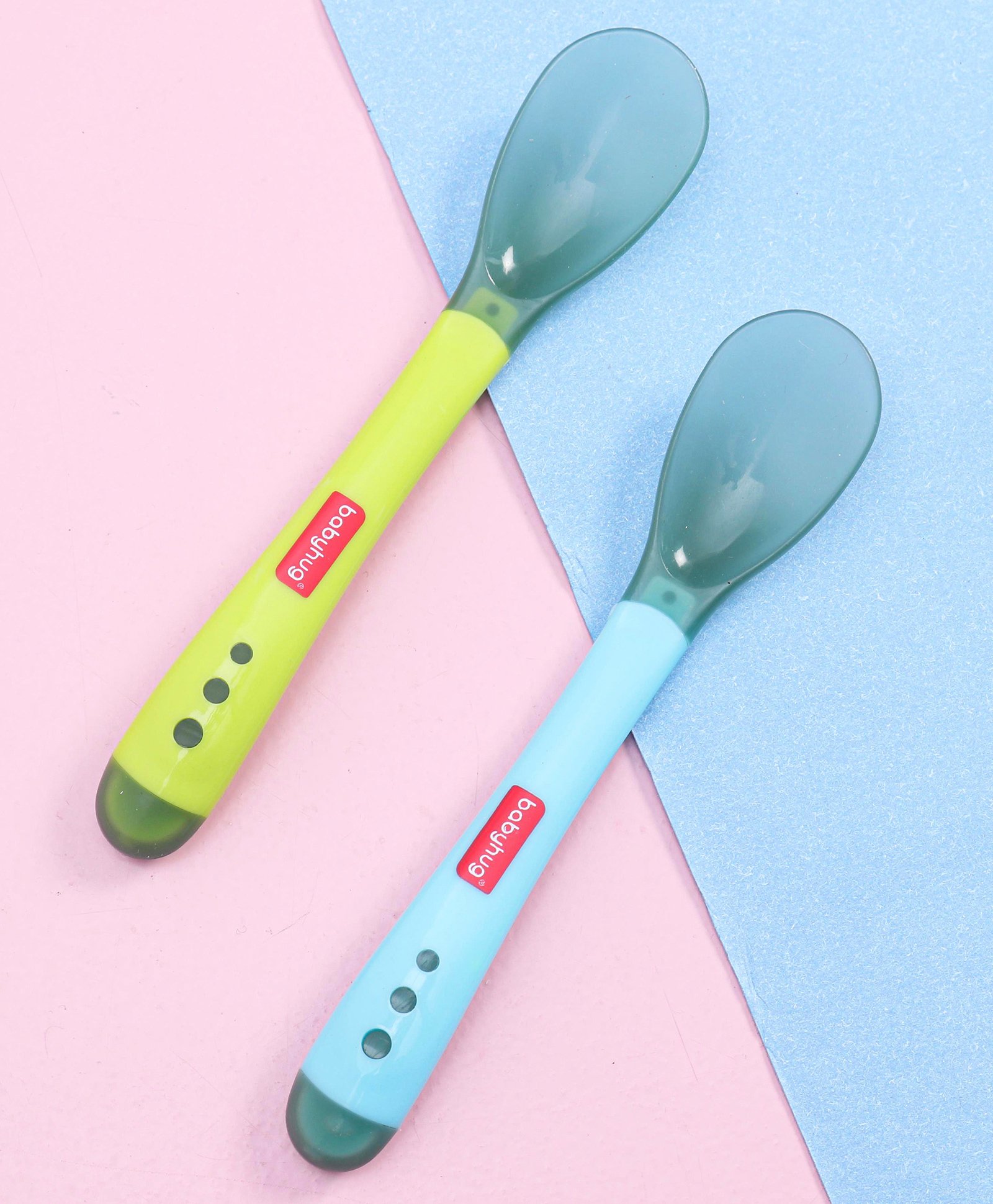 Babyhug Heat Sensitive Spoons Pack of 2 - Blue Green