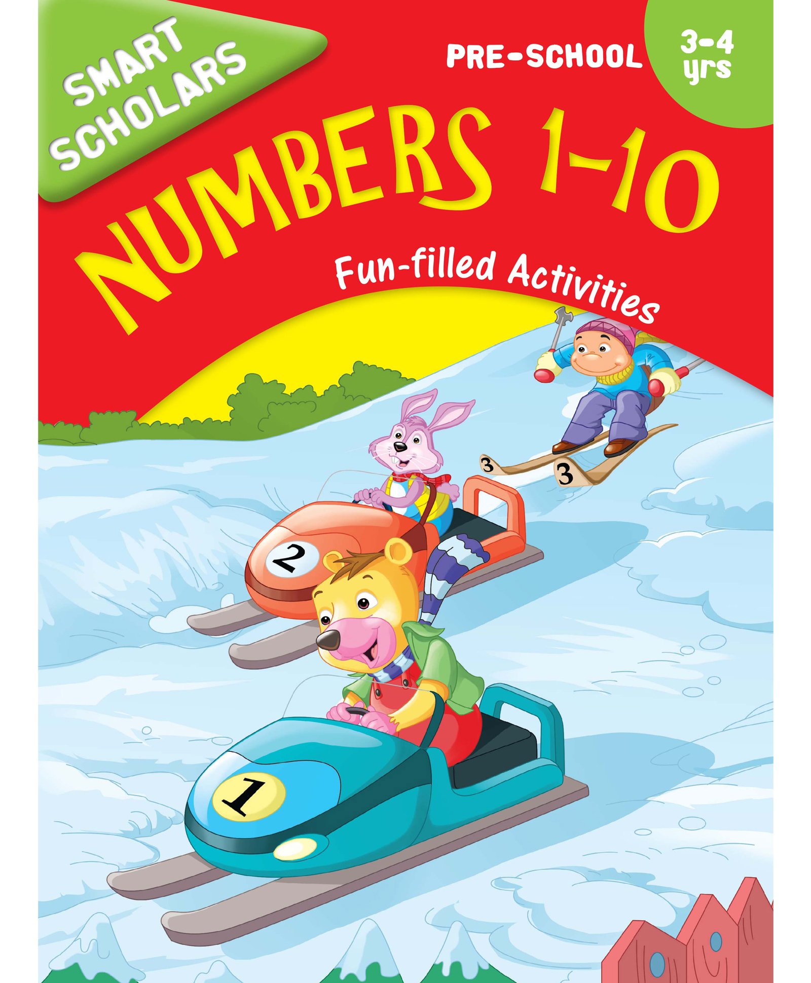 om books international Pre School Smart Scholars Numbers 1 -10 Fun Filled Activities Book - English-picture-19