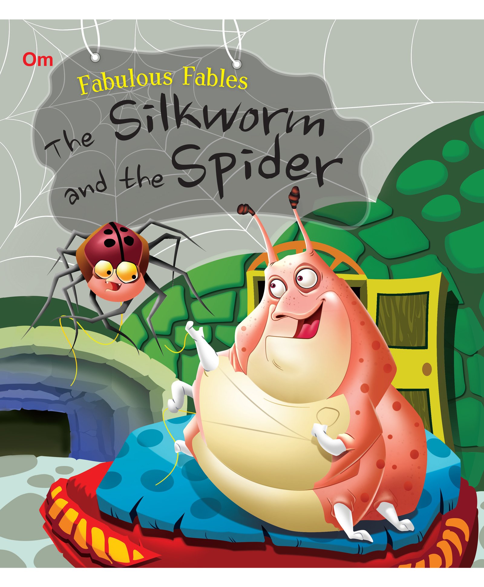 om books international Fabulous Fables The Silkworm and The Spider Book - English-picture-14