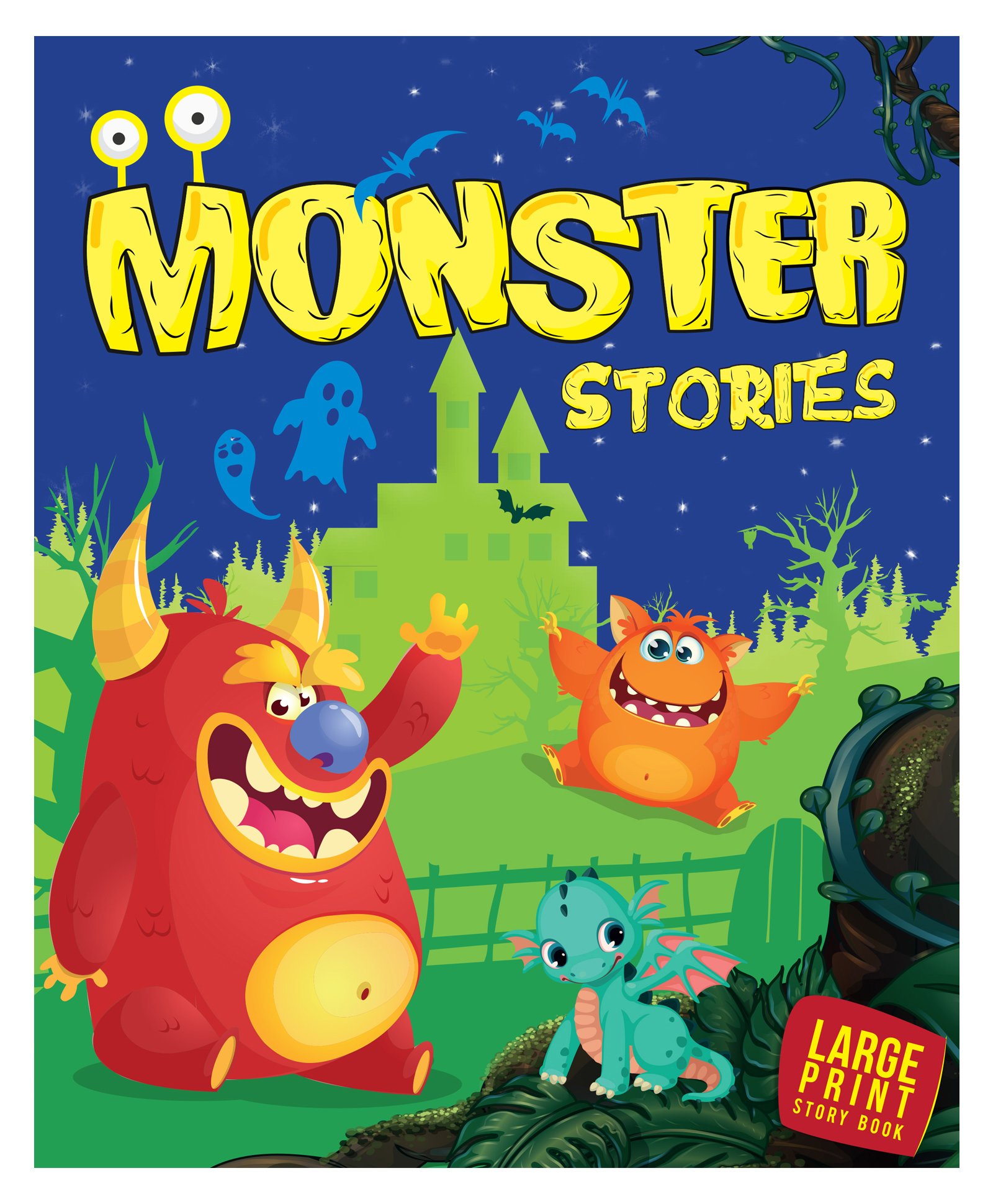 om books international Large Print Monster Stories - English-picture-49