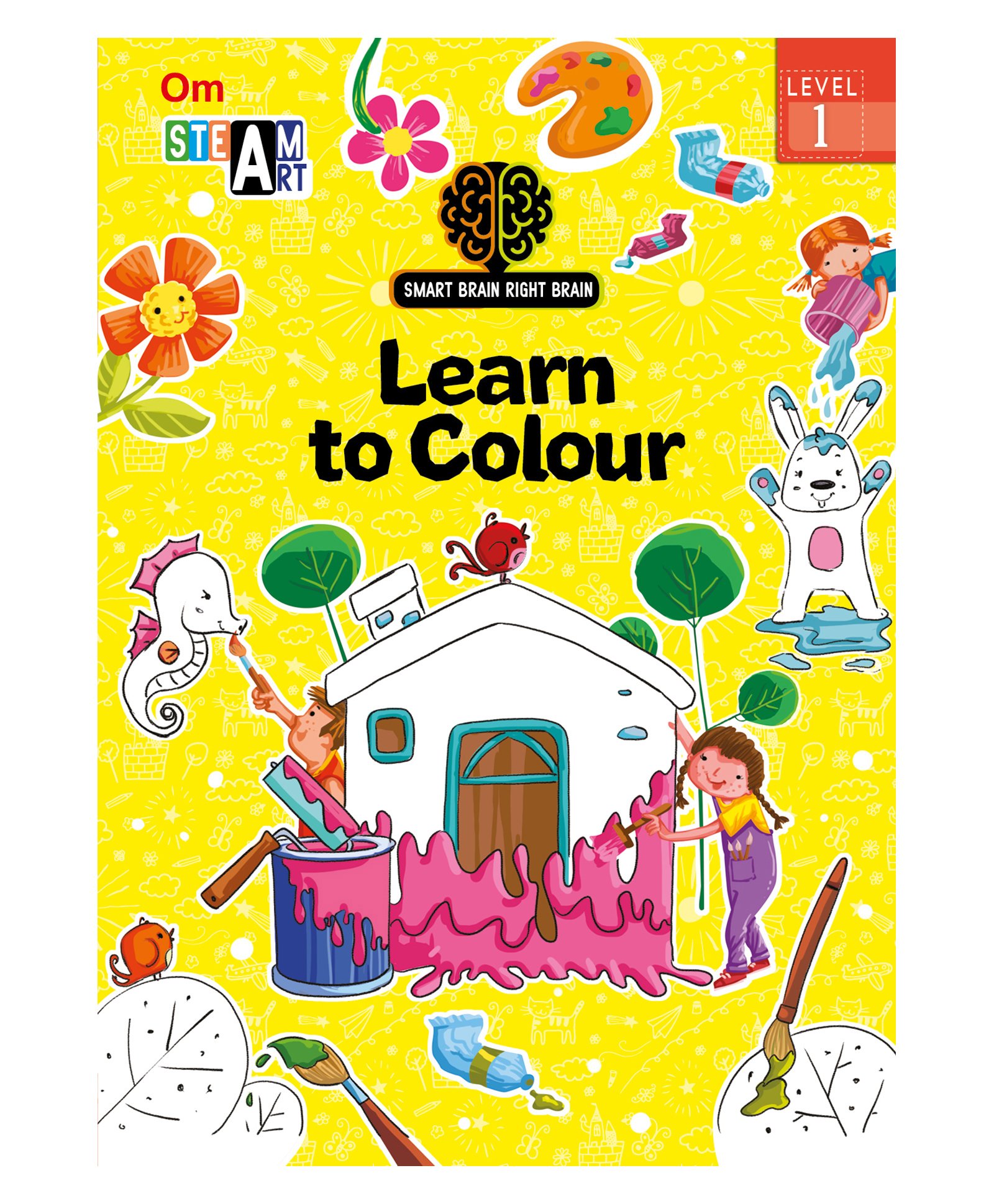Activity book Smart Brain Right Brain Art Level 1 Learn to Colour - English-image-9