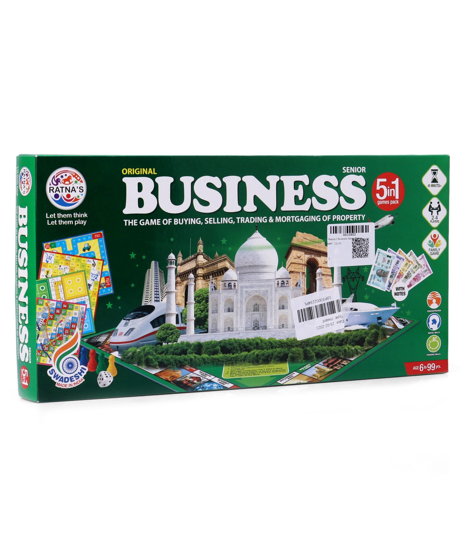 Ratnas Senior Business 5 In 1 Board Game - Multicolor-picture-11