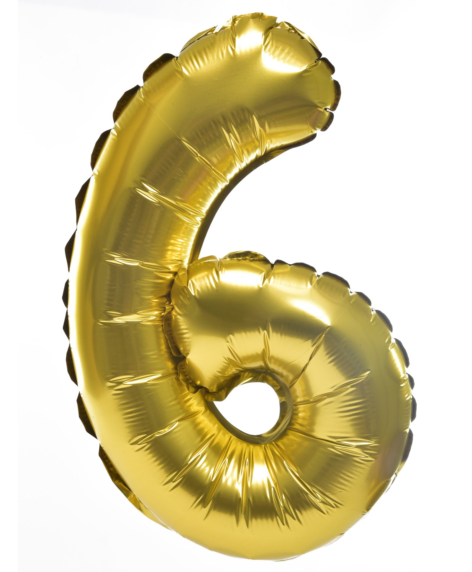Party Anthem 6 Number Birthday Foil Balloon - Golden-image-12
