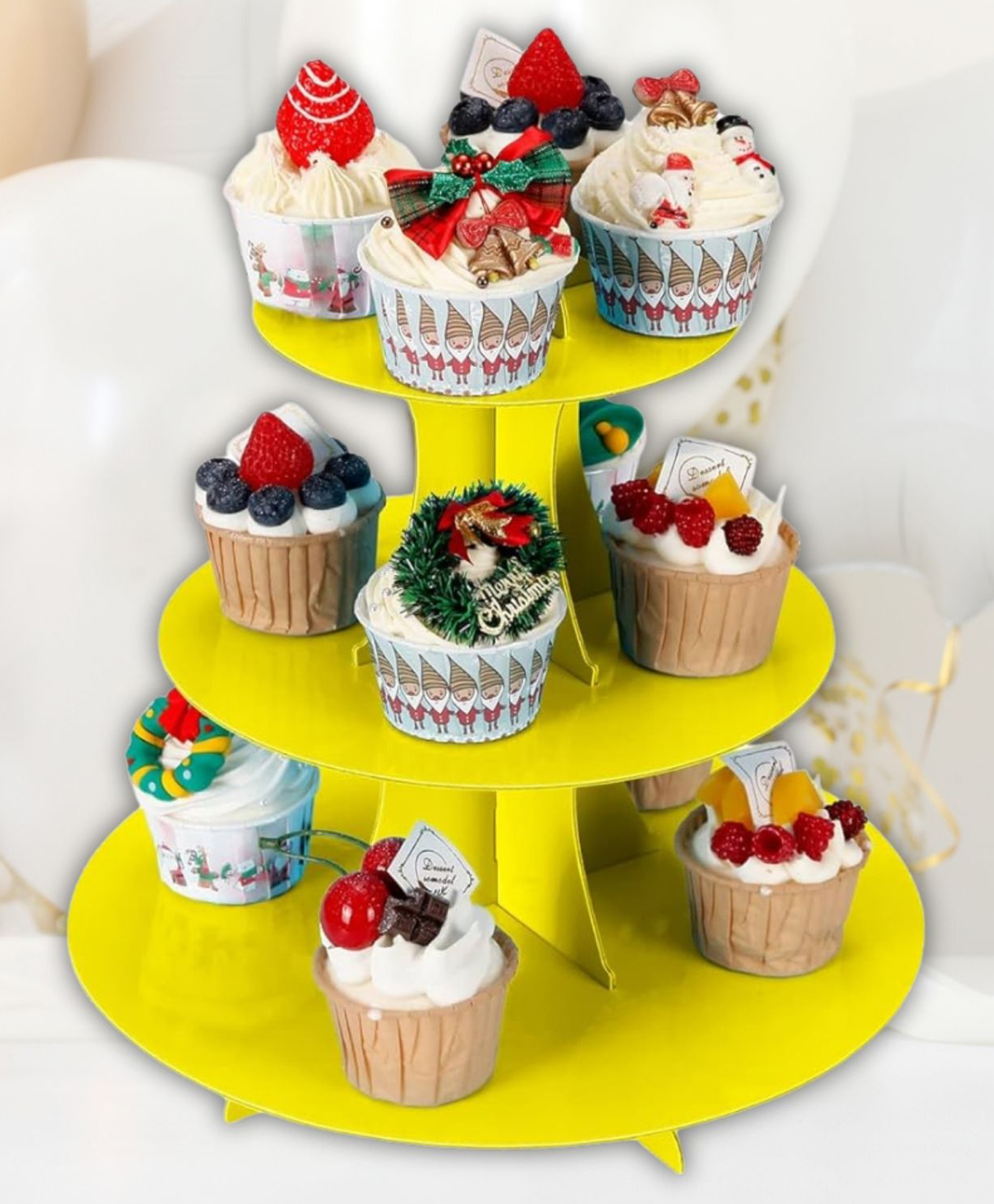 Party Anthem Cup Cake Stand - Yellow-picture-21