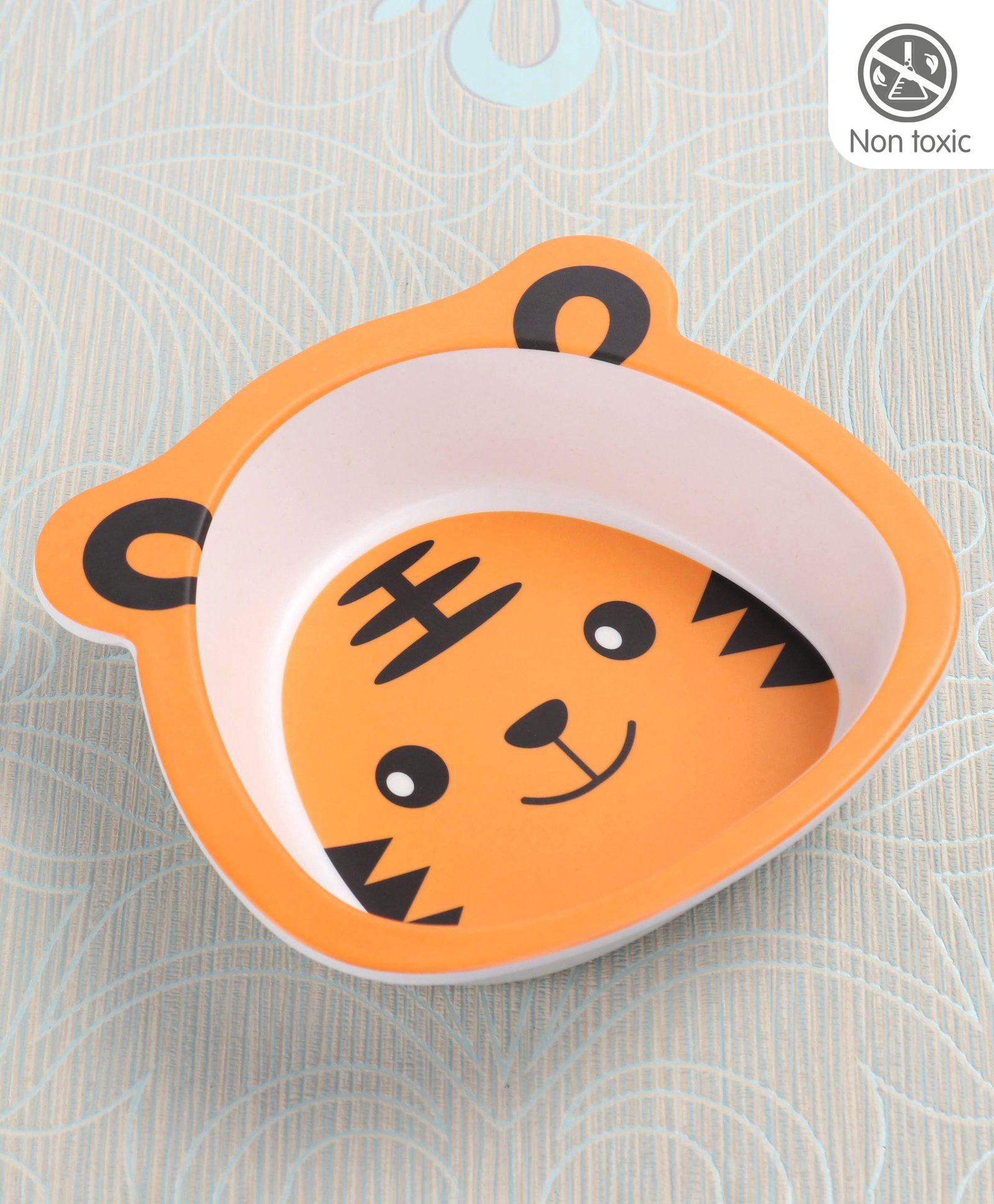 fab n funky Bamboo Fiber Tiger Themed Bowl - Orange-picture-12