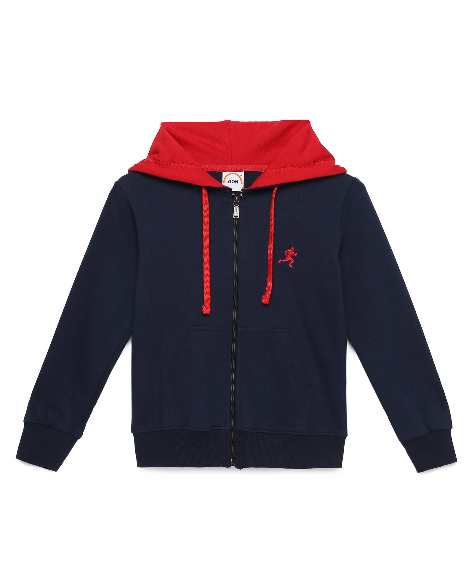 Zion Solid Dual Color Full Sleeves Hooded Jacket - Navy-picture-24