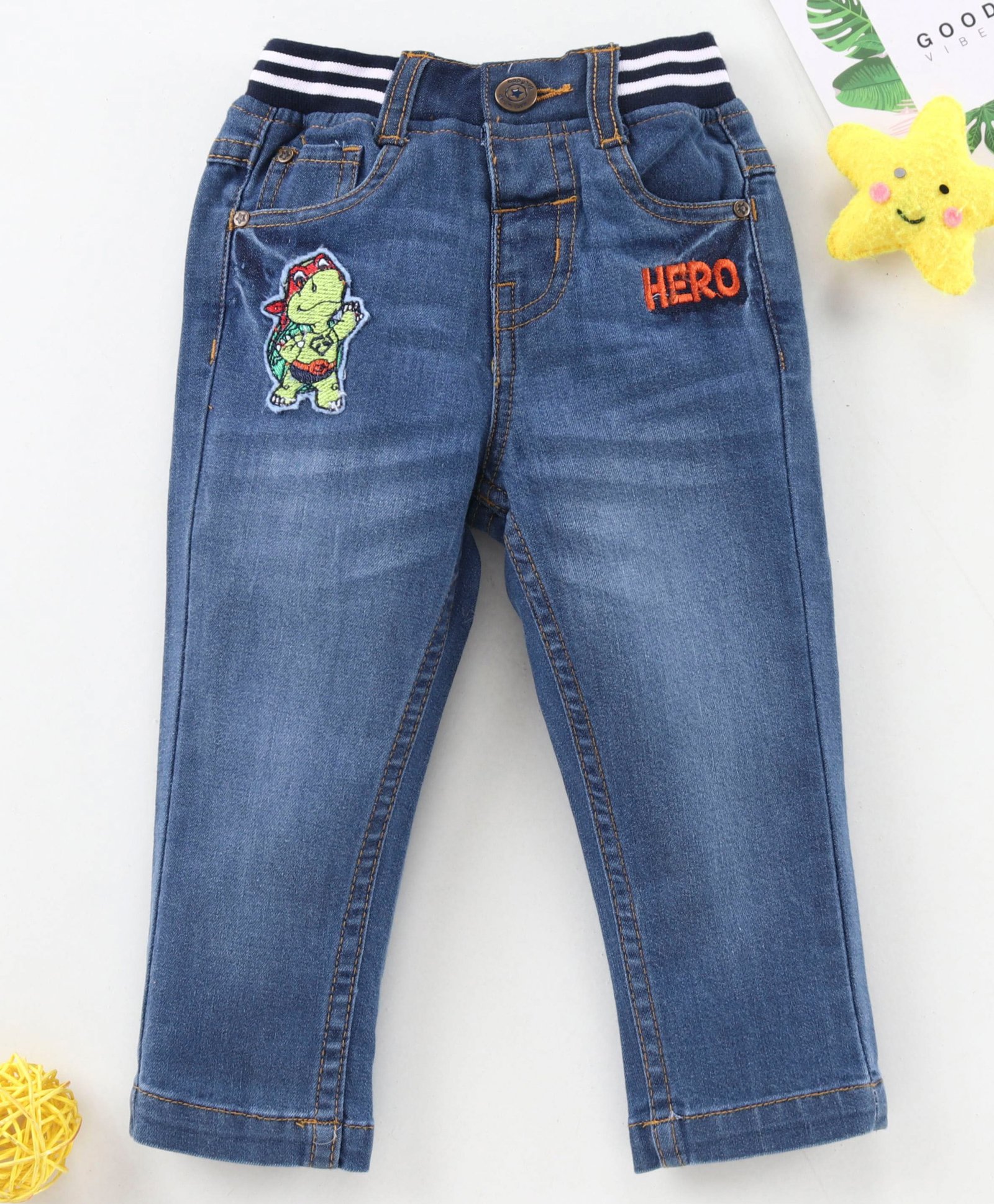 Jeans Ninja Turtle Embroidery 