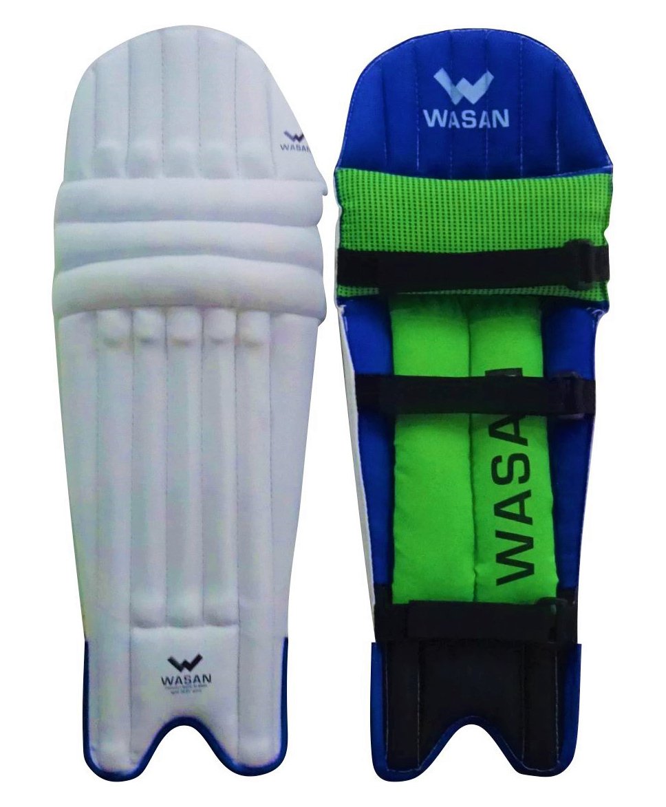 Wasan Cricket Batting Leg Guard Pads Small - Blue White-picture-48