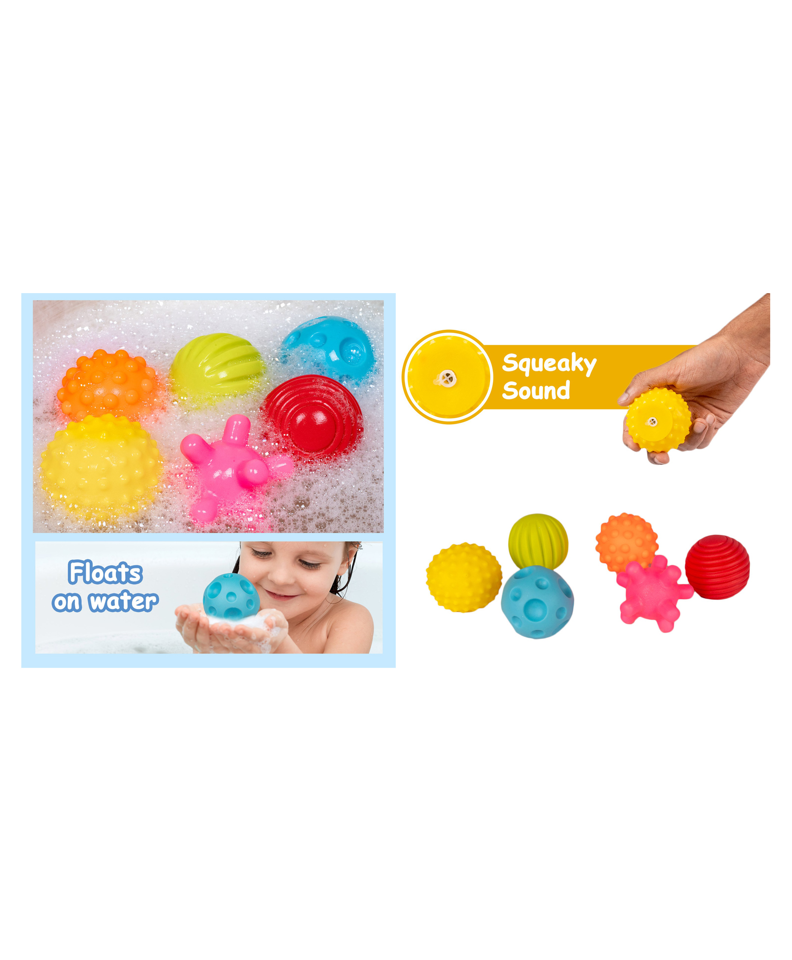 Ratnas Squeezy Bath Toys Pack of 6 - Color May Vary-picture-19
