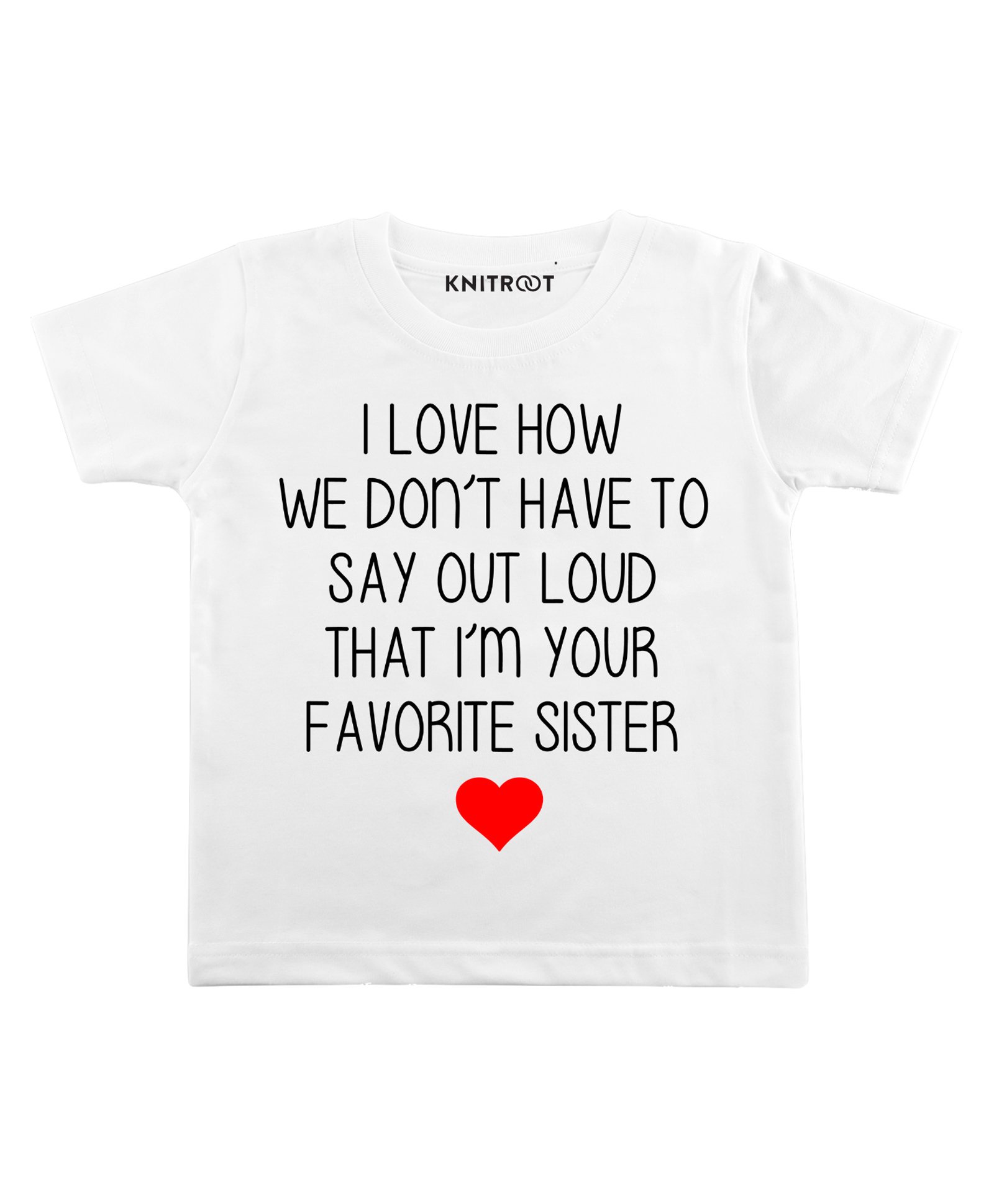KNITROOT Half Sleeves Favorite Brother Printed Tee - White-image-39
