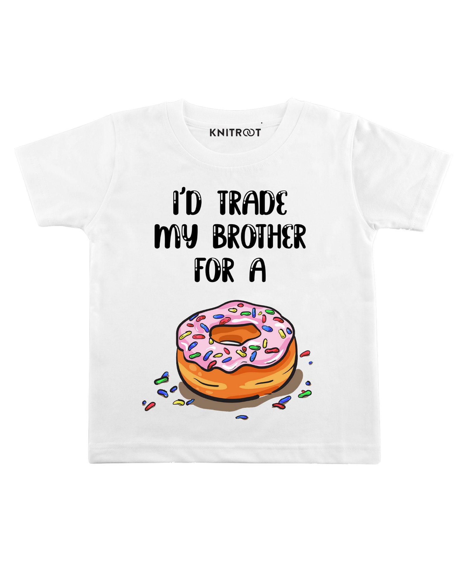 KNITROOT Half Sleeves Trade Brother Printed Tee - White-image-38