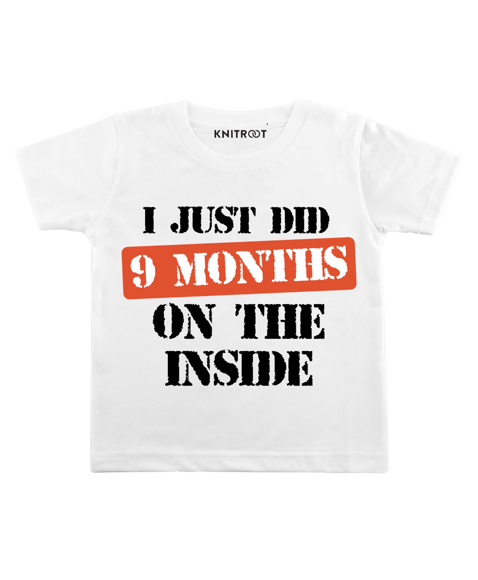 KNITROOT Half Sleeves On The Inside Print T-Shirt - White-image-48