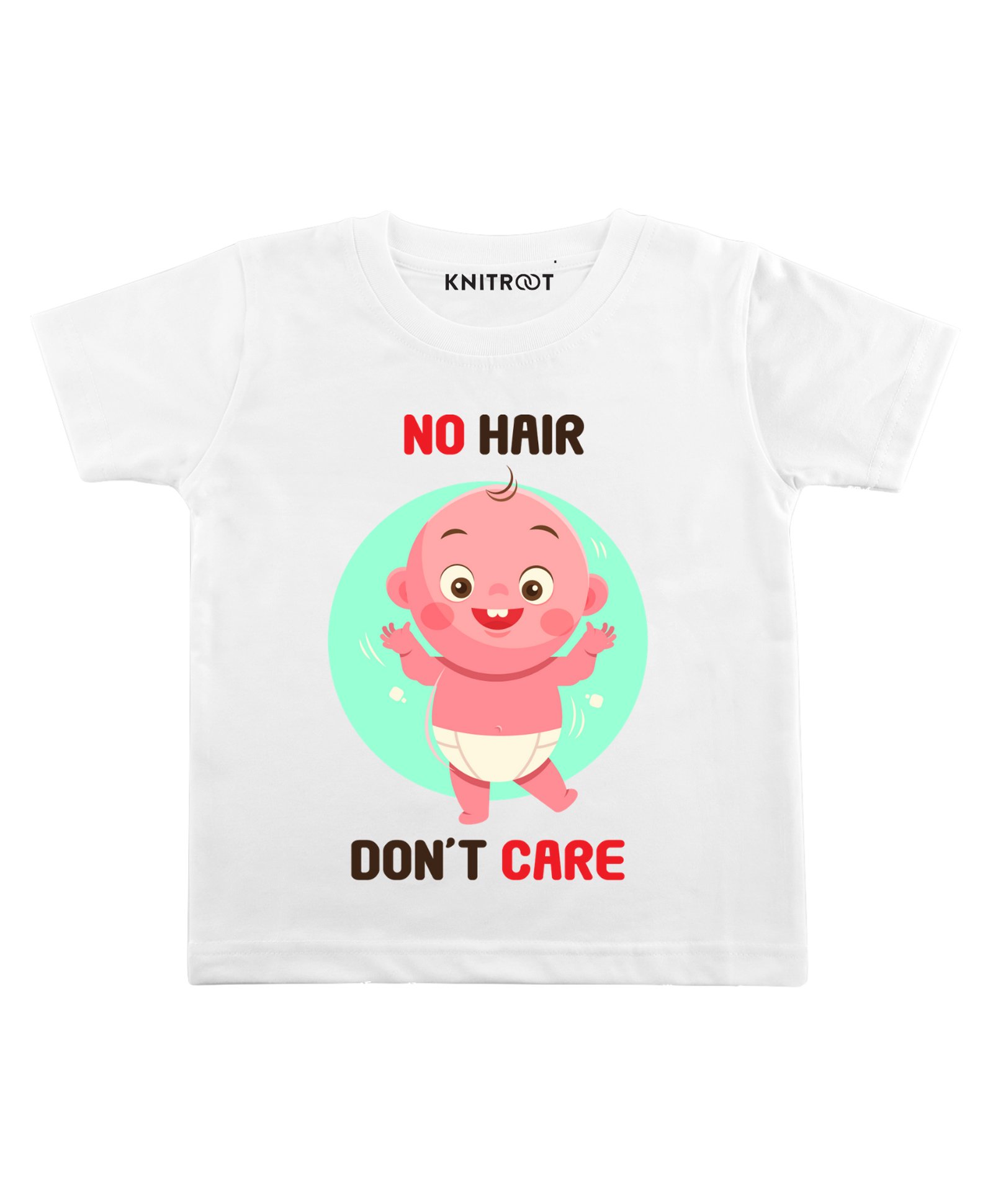 KNITROOT Half Sleeves Don'T Care Print T-Shirt - White-picture-18