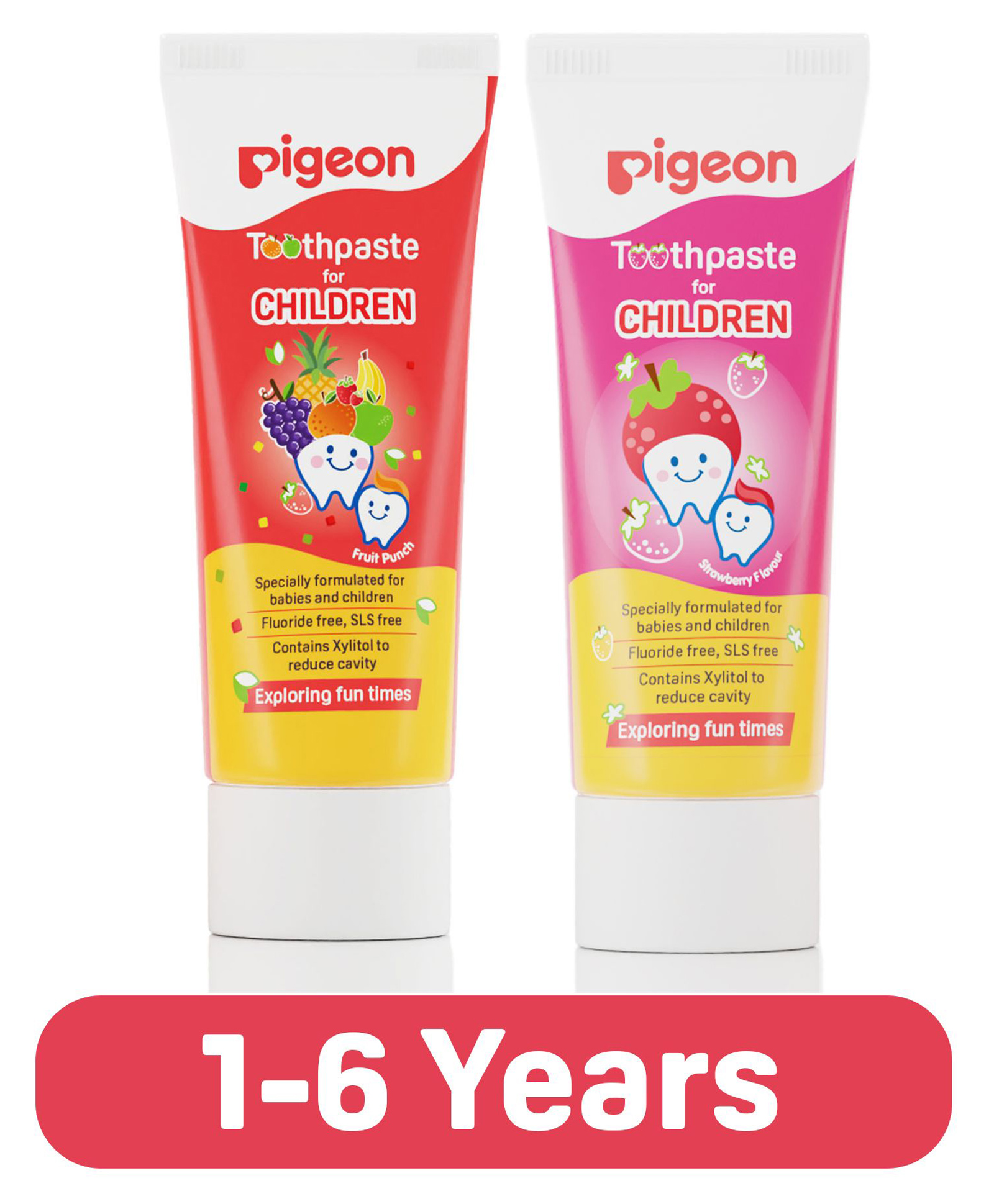 Pigeon Strawberry & Fruit Punch Toothpaste Pack of 2 - 45 gm each-image-34