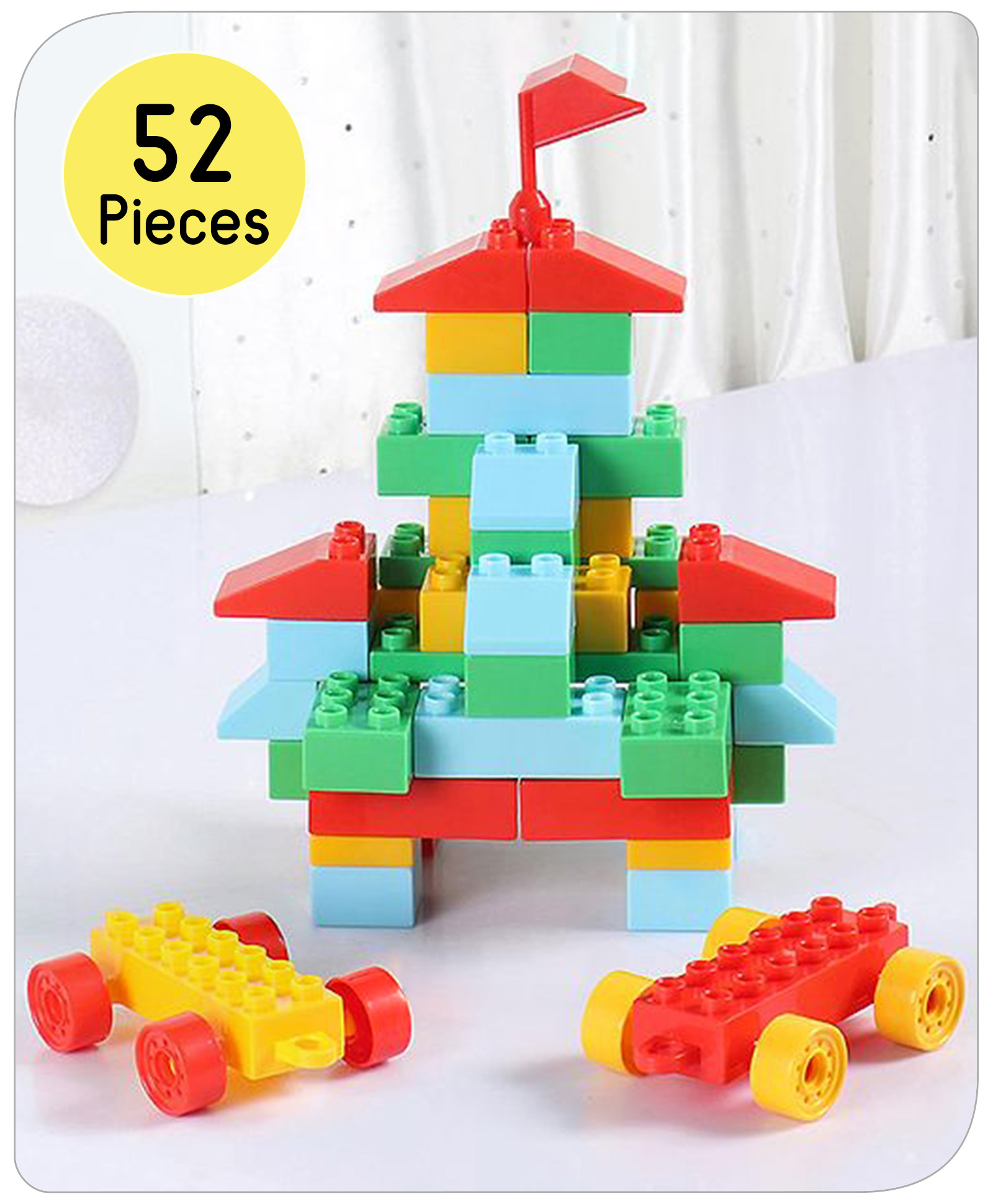 Babyhug Building Blocks Set Multicolour -  52 Pieces