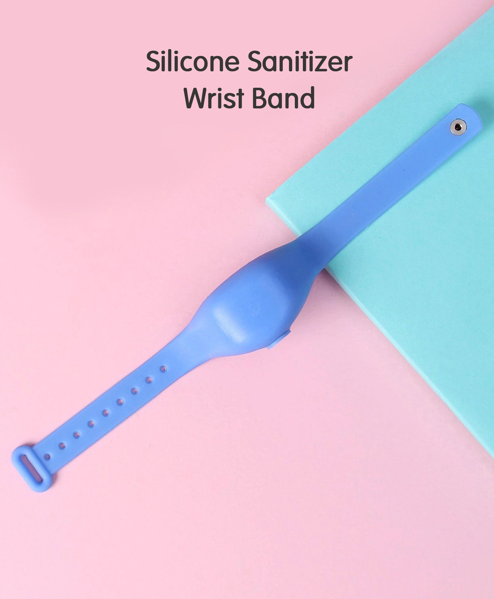 Silicone Sanitizer Refillable Wrist Band - Sky Blue-image-29
