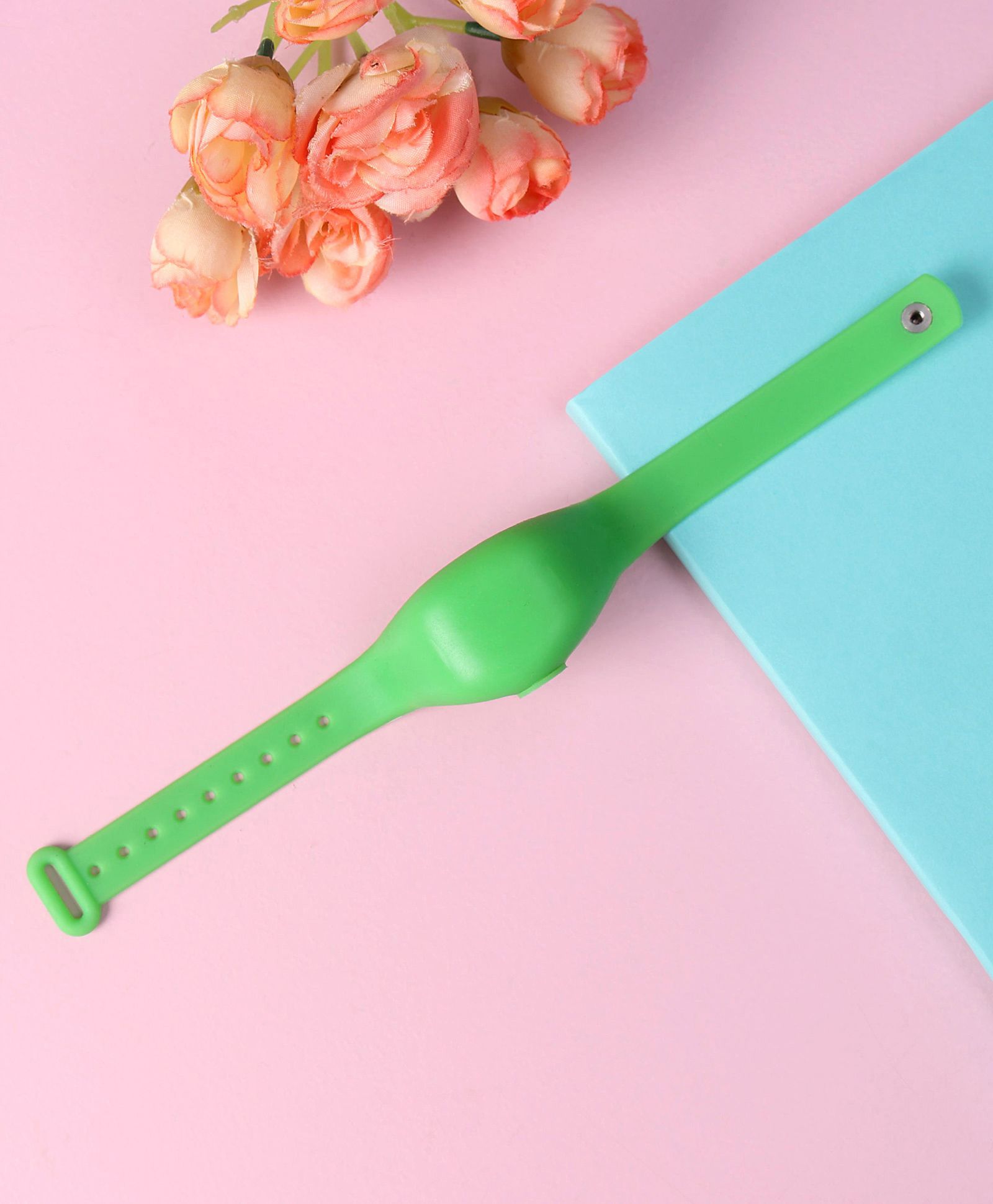 fab n funky Silicone Sanitizer Refillable Wrist Band - Green-picture-20