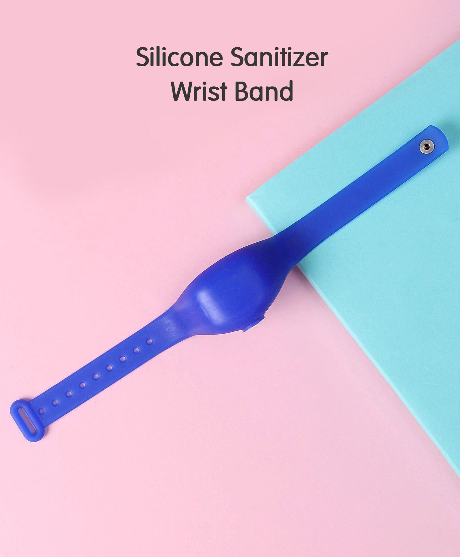 Silicone Sanitizer Wrist Band - Blue-image-37