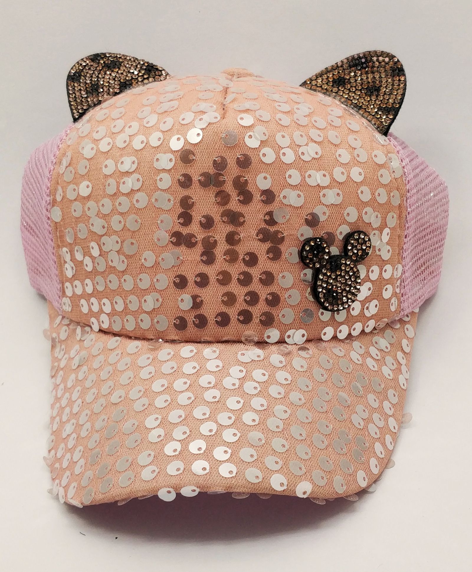 Kid-O-World Sequined Cap - Circumference 24cm - Peach-image-8