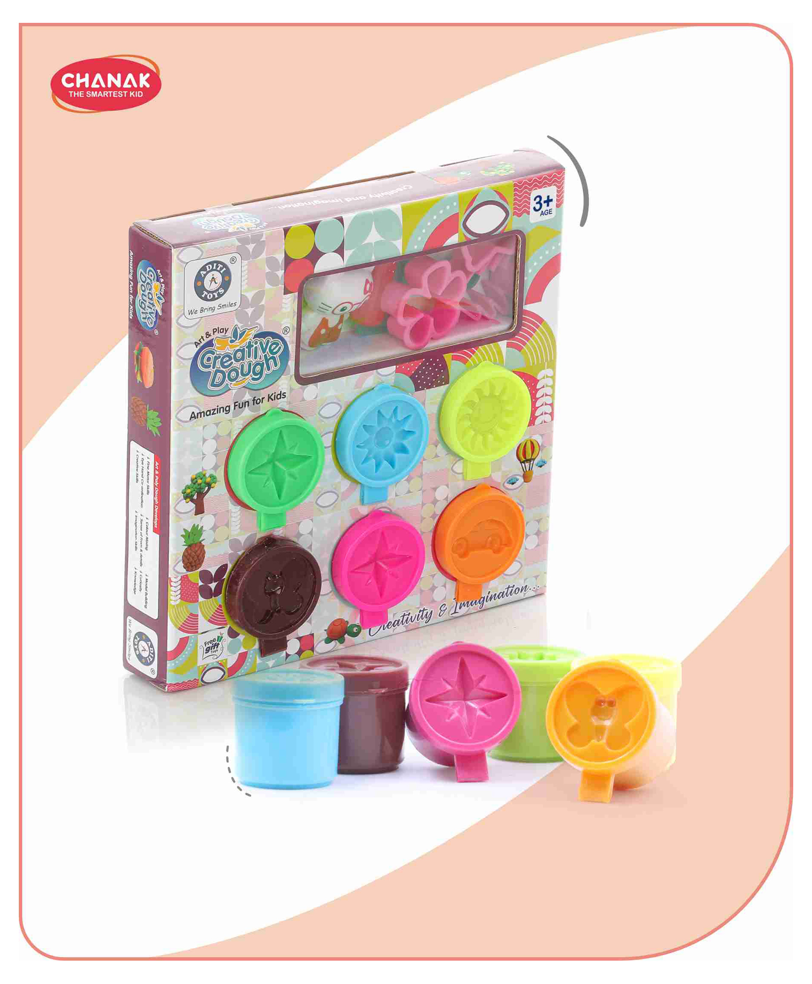 Aditi Toys Creative Dough Gift Pack of 6 - 30 gm each-image-8
