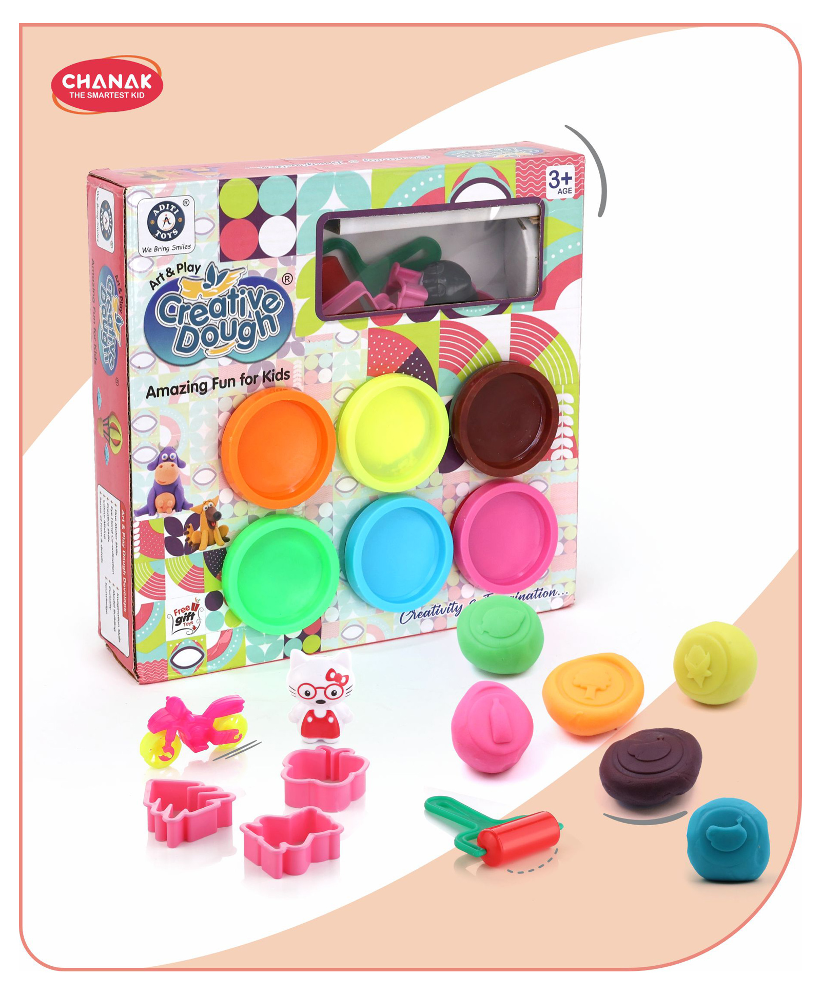 Aditi Toys Creative Dough Gift Pack of 6 - 50 gm each-image-7
