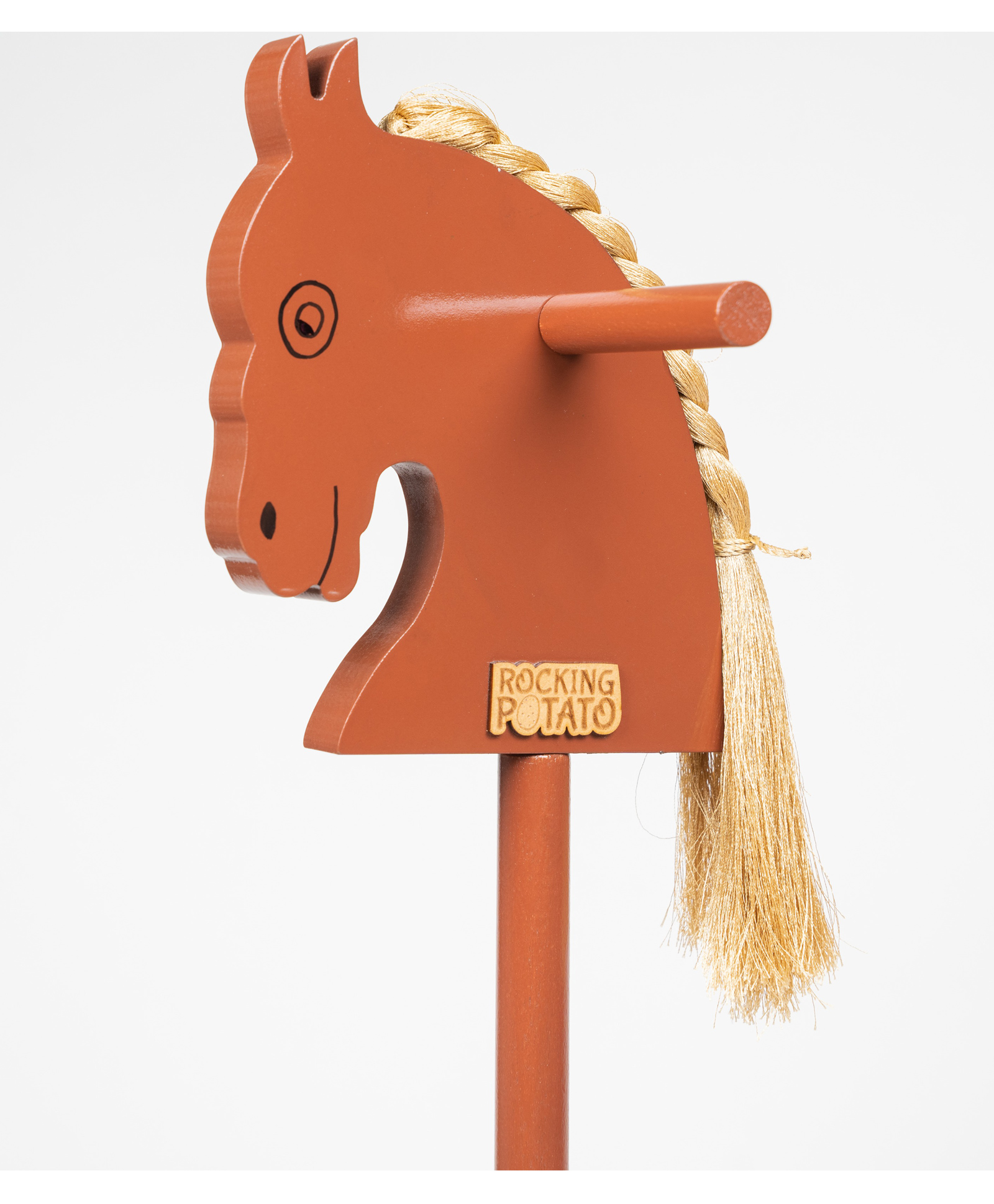 Rocking Potato Wooden Hobby Horse Stick - Brown-picture-16