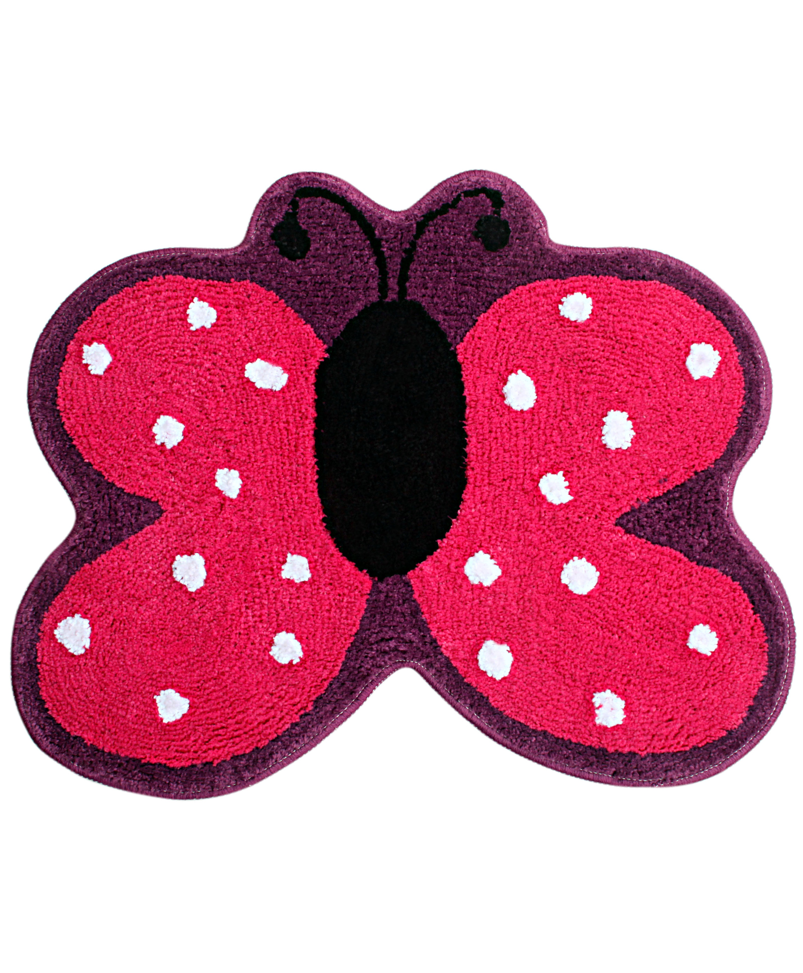Saral Home Premium Quality Bath Mat Butterfly Shape - Pink-image-16