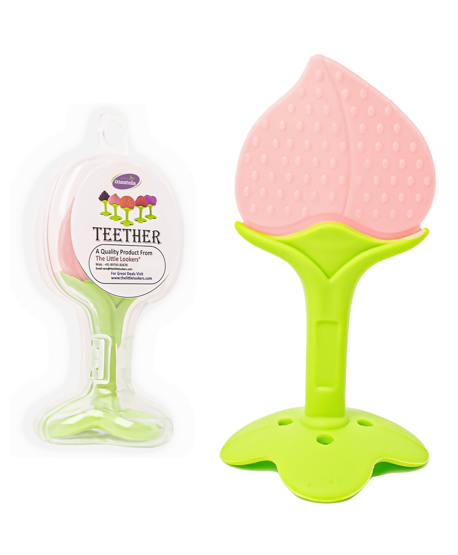 Mastela Fruit Shaped Silicone Teether - Pink-image-5