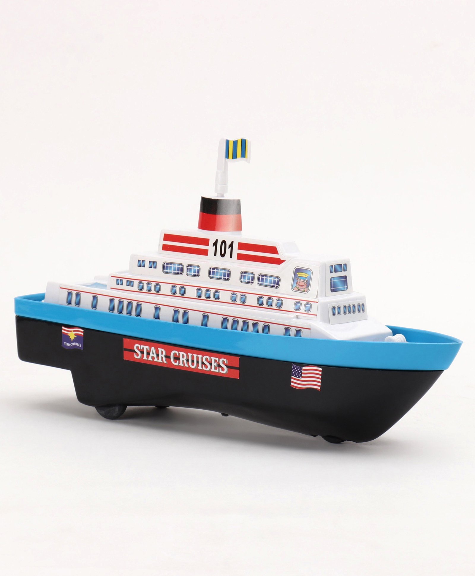 Shinsei Pull Back Star Cruises Ship Toy - Black-picture-14