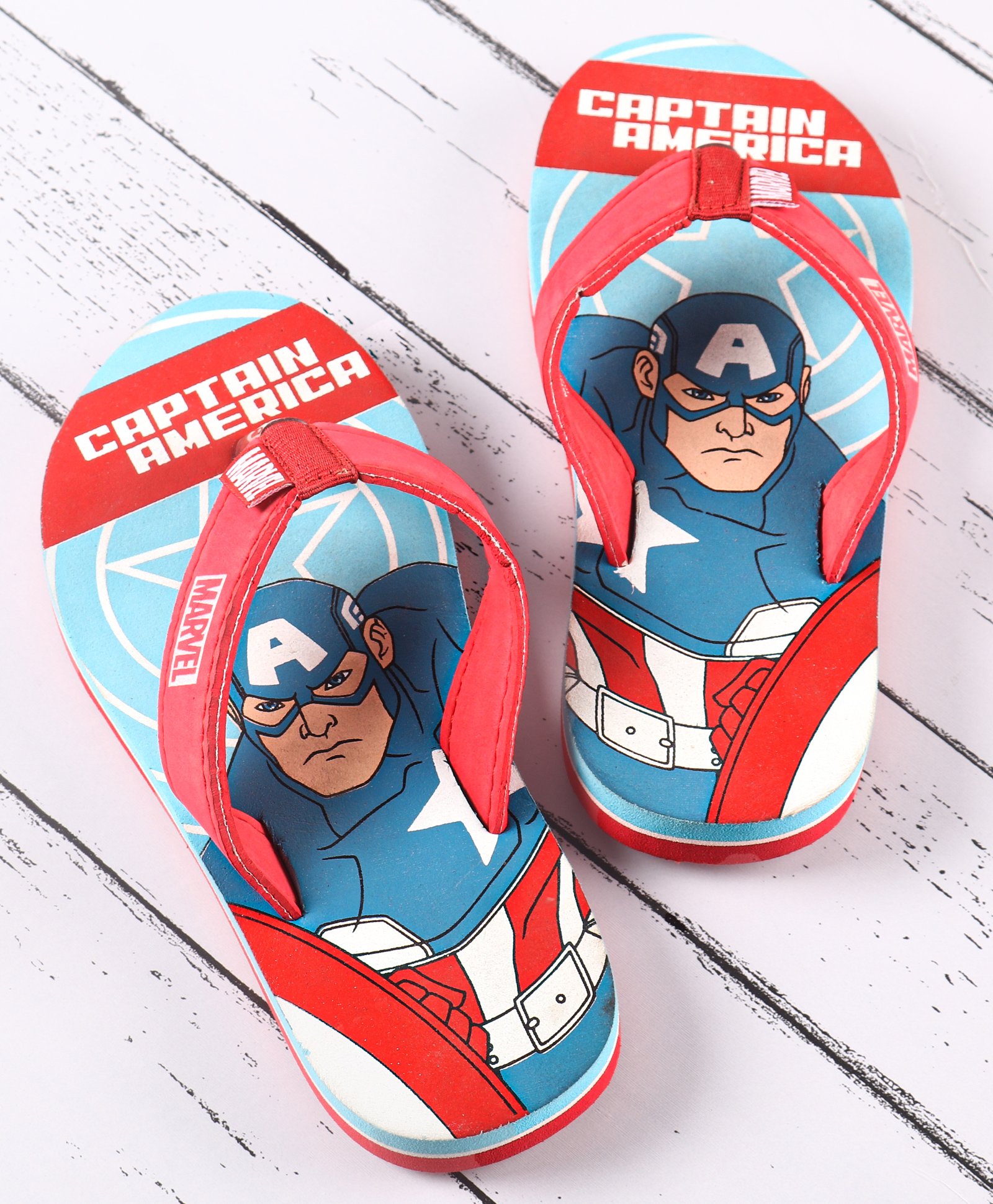 captain america flip flops