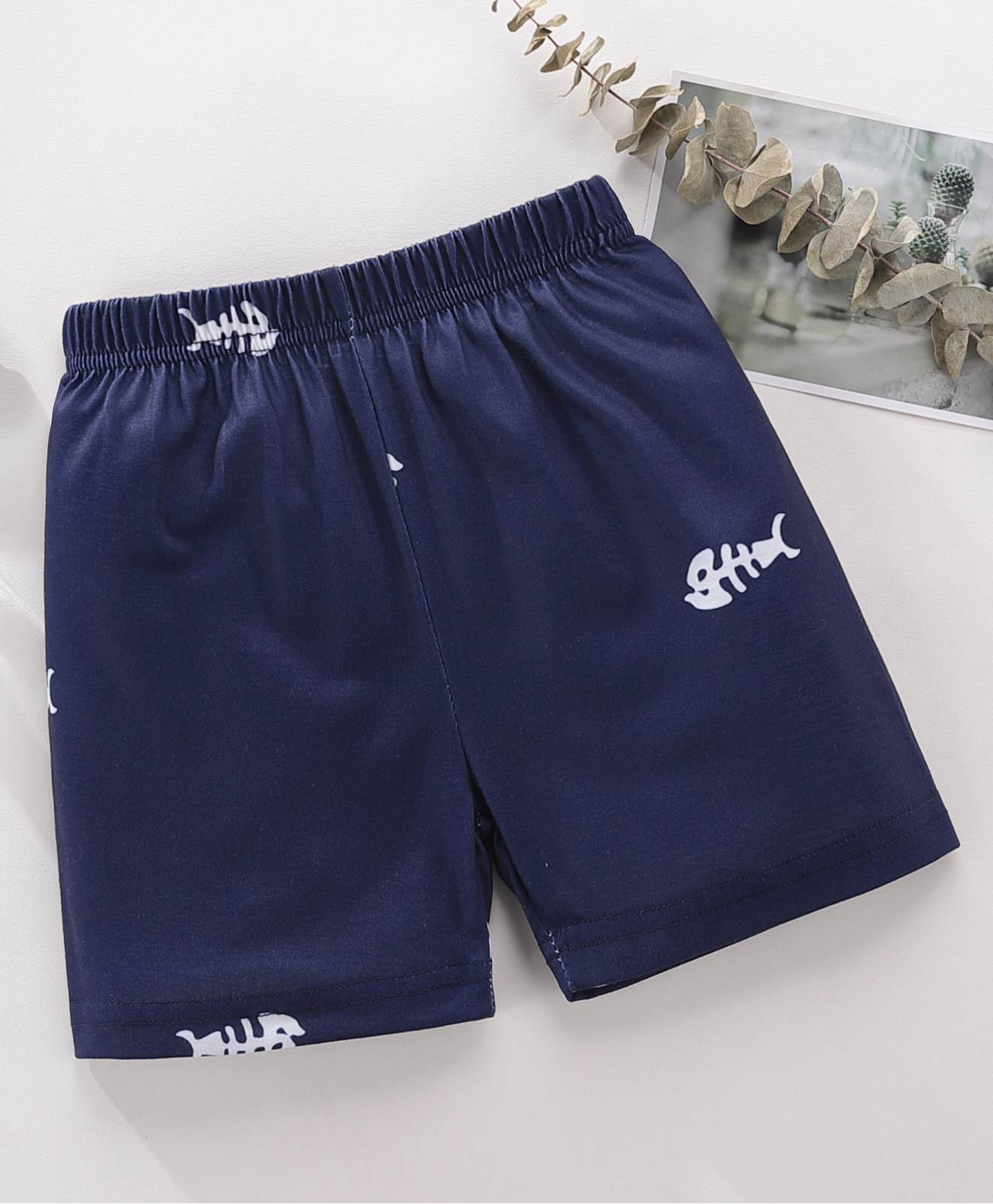 Kookie Kids Printed Shorts - Blue-image-6