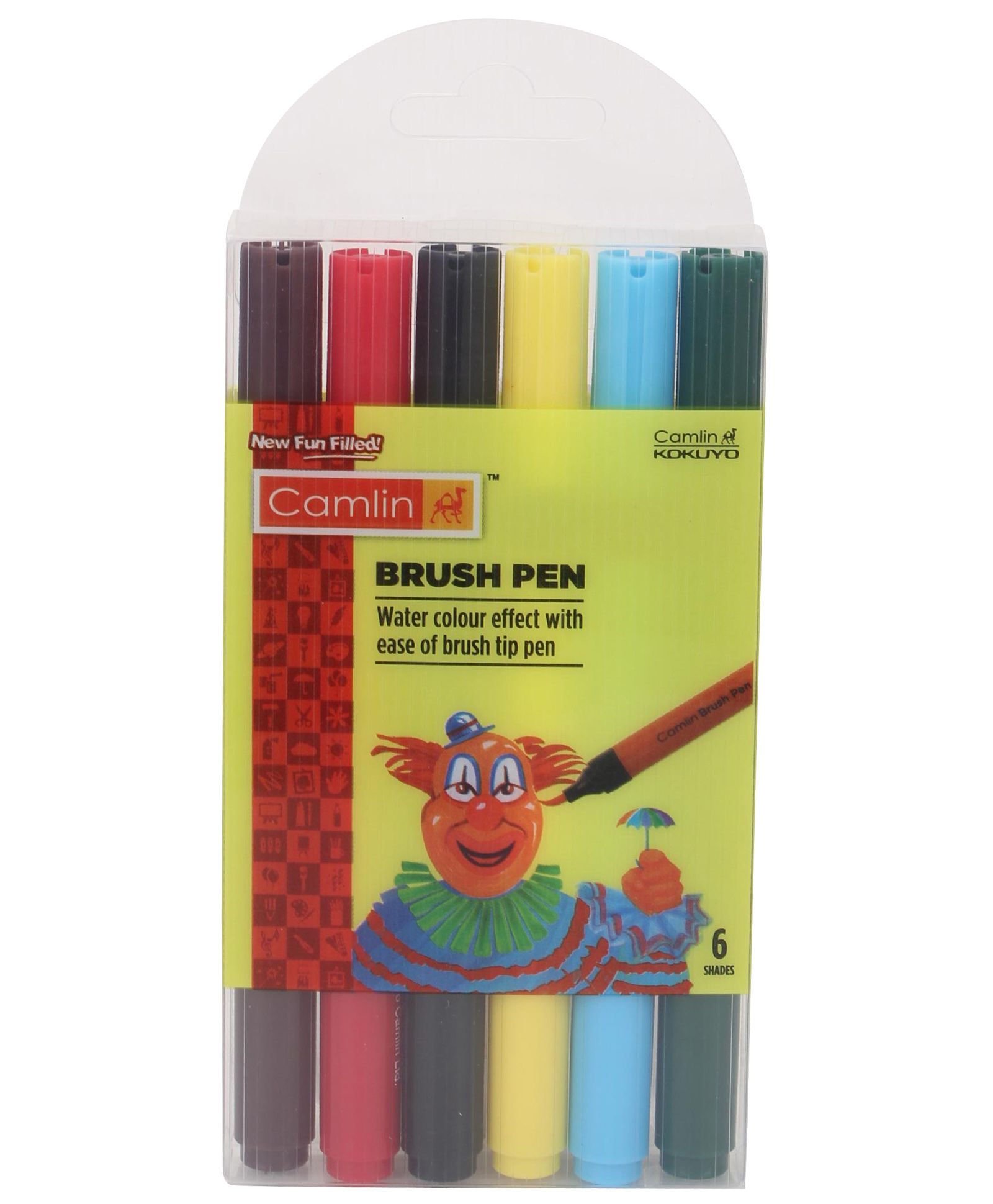 Camel Brush Pens 6 Shades (Colour & Print May Vary)-image-24
